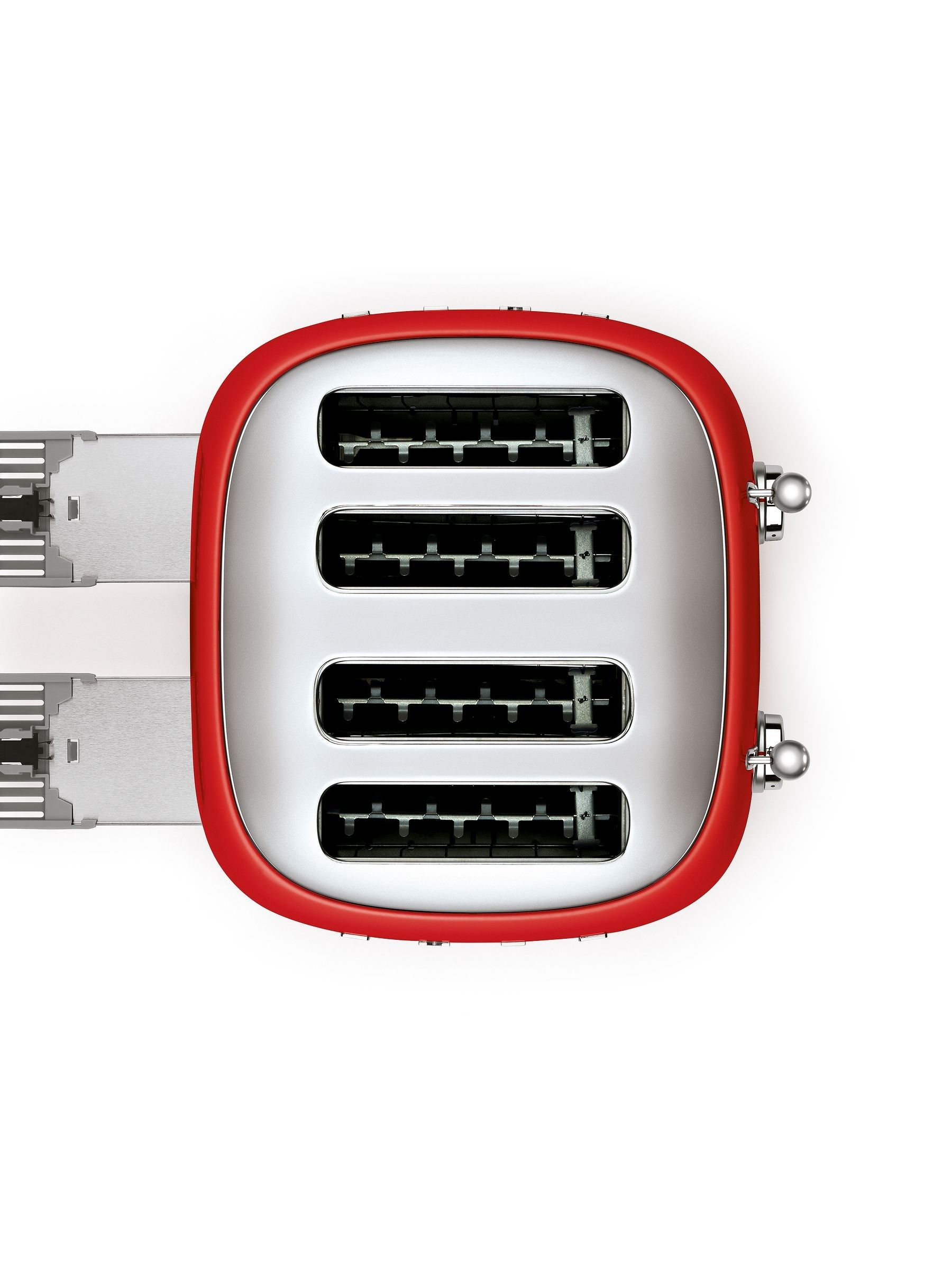 Smeg Red 4 Slice Toaster - Image 4 of 7