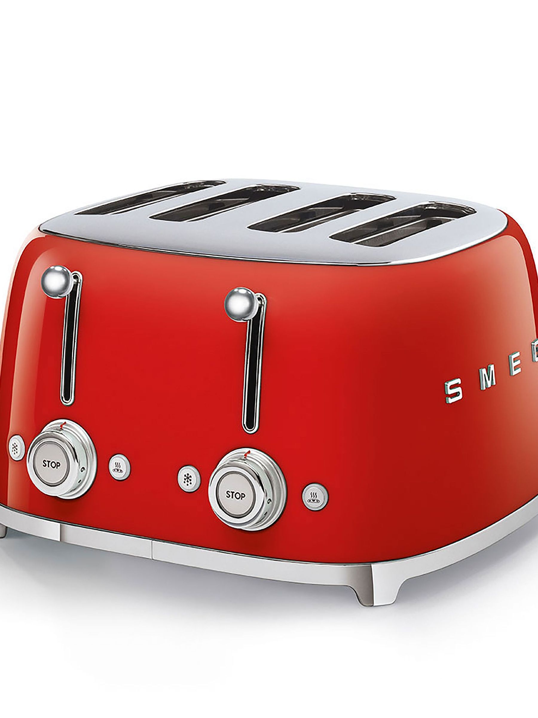 Smeg Red 4 Slice Toaster - Image 6 of 7