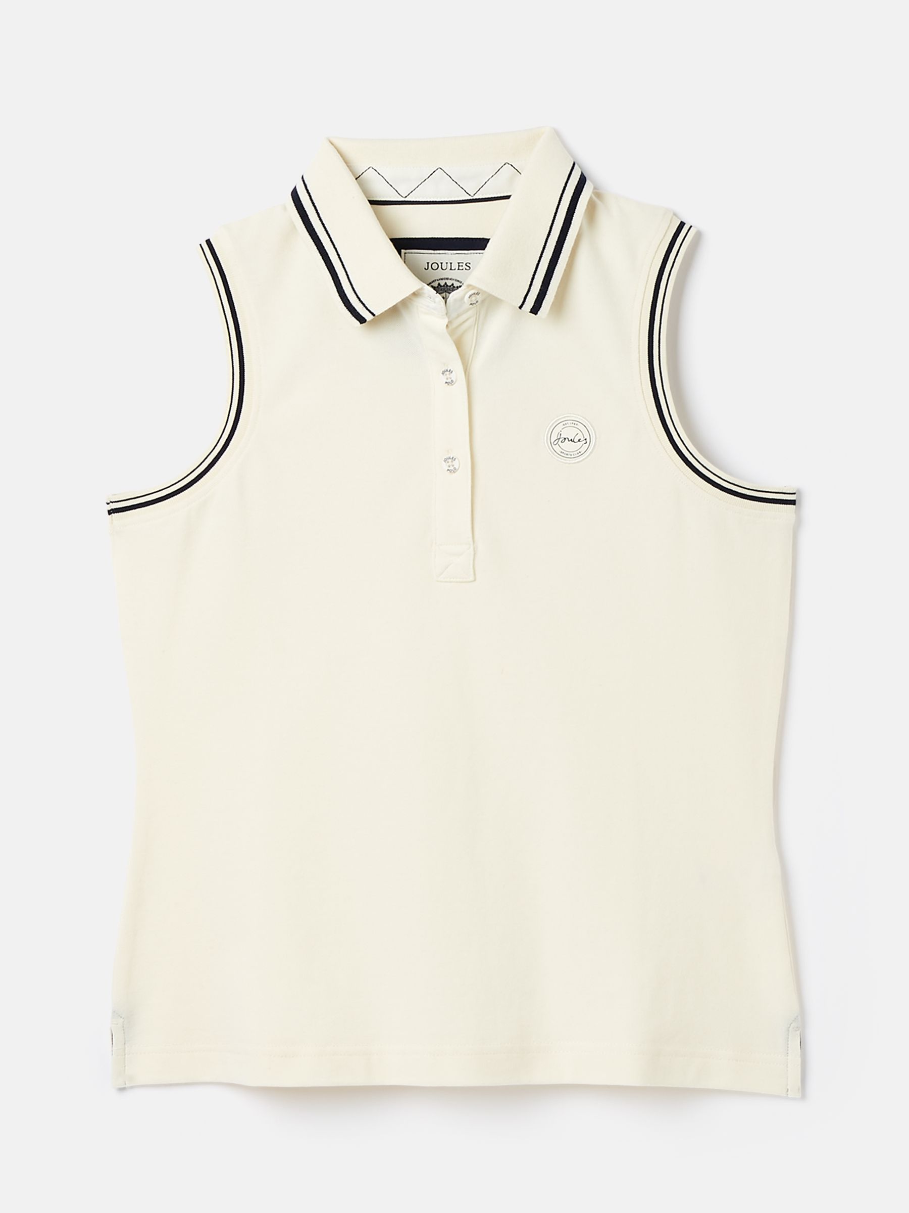 Rally Cream Sleeveless Polo Shirt - Image 8 of 8