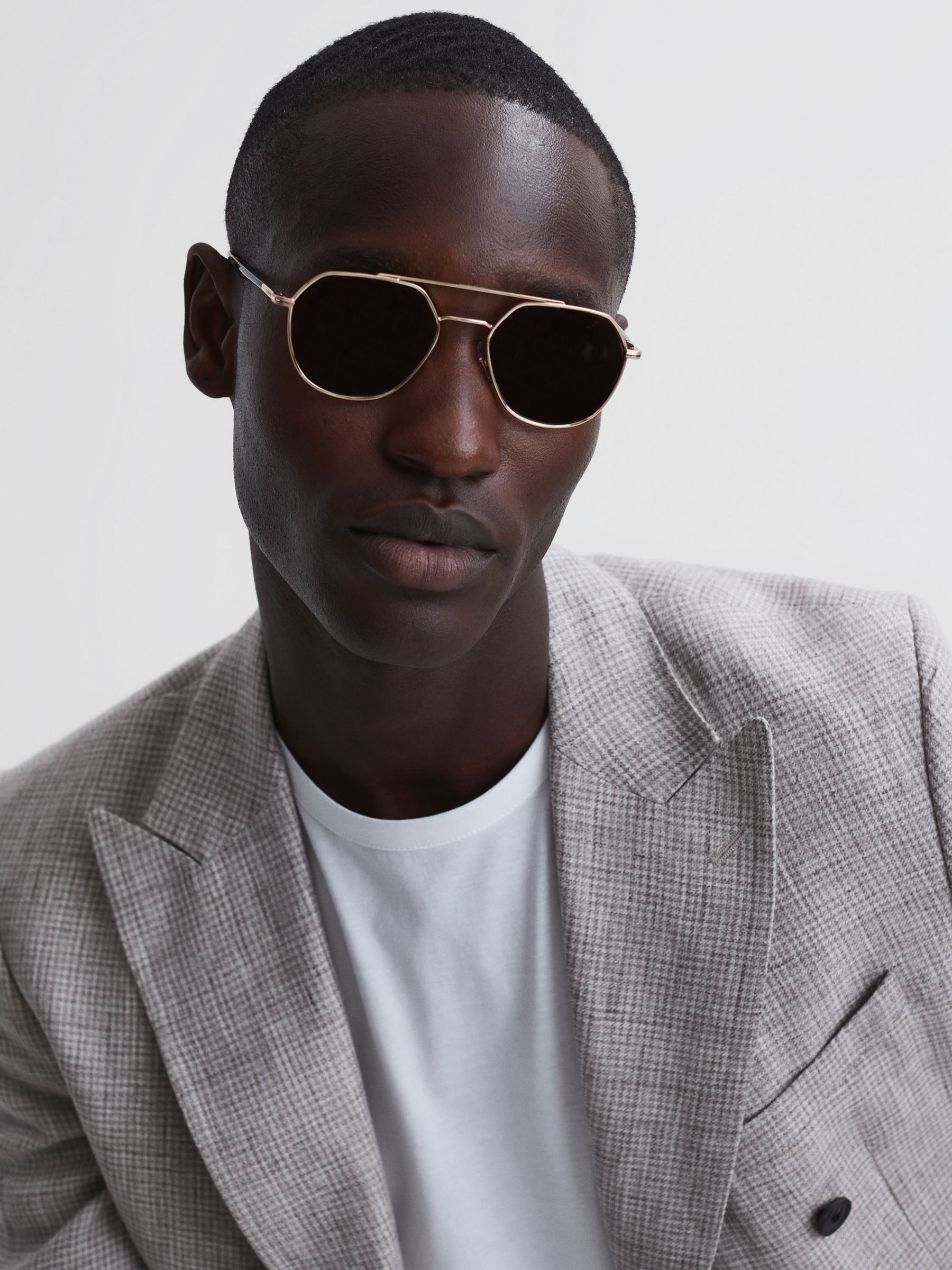 Carrera Eyewear Octagonal Sunglasses in Gold - Image 2 of 5