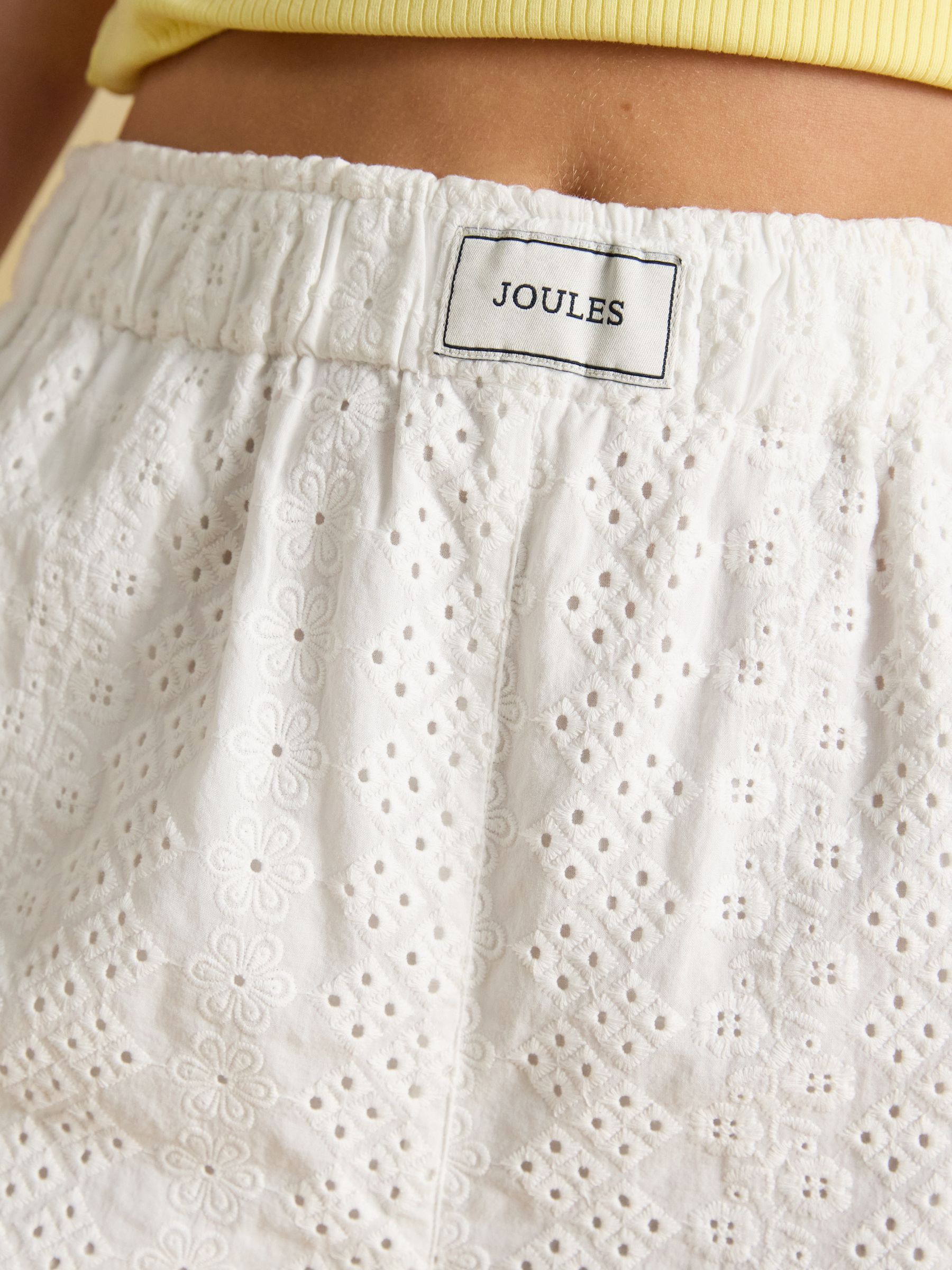 Amara White Broderie Pull On Short - Image 5 of 6