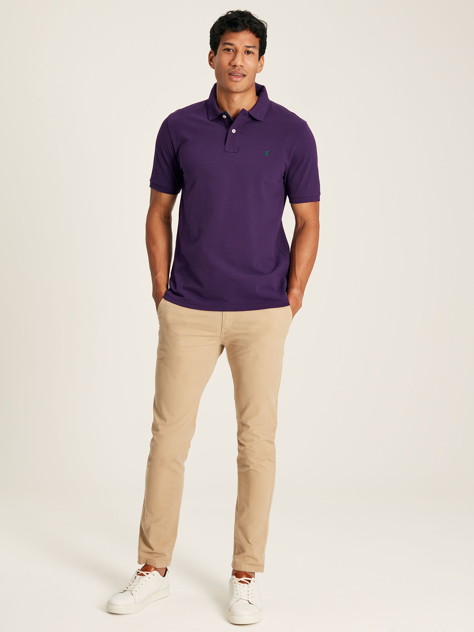 Woody Purple Cotton Polo Shirt - Image 3 of 6