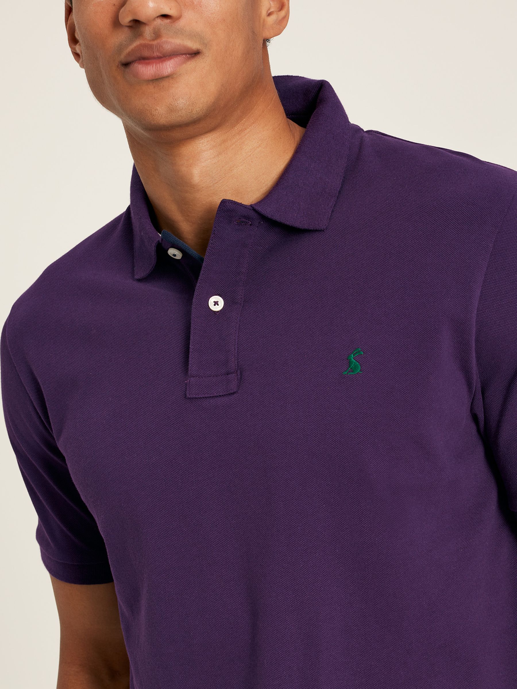 Woody Purple Cotton Polo Shirt - Image 4 of 6