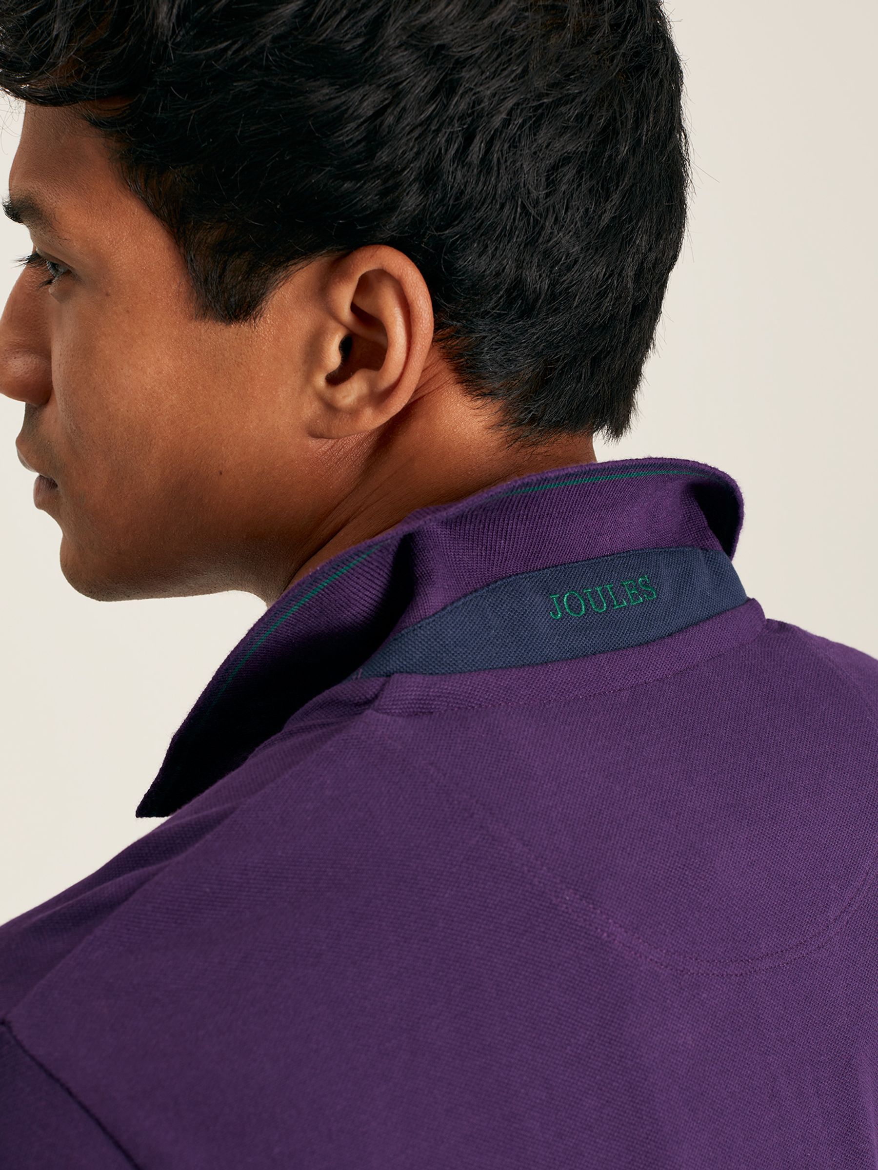 Woody Purple Cotton Polo Shirt - Image 5 of 6