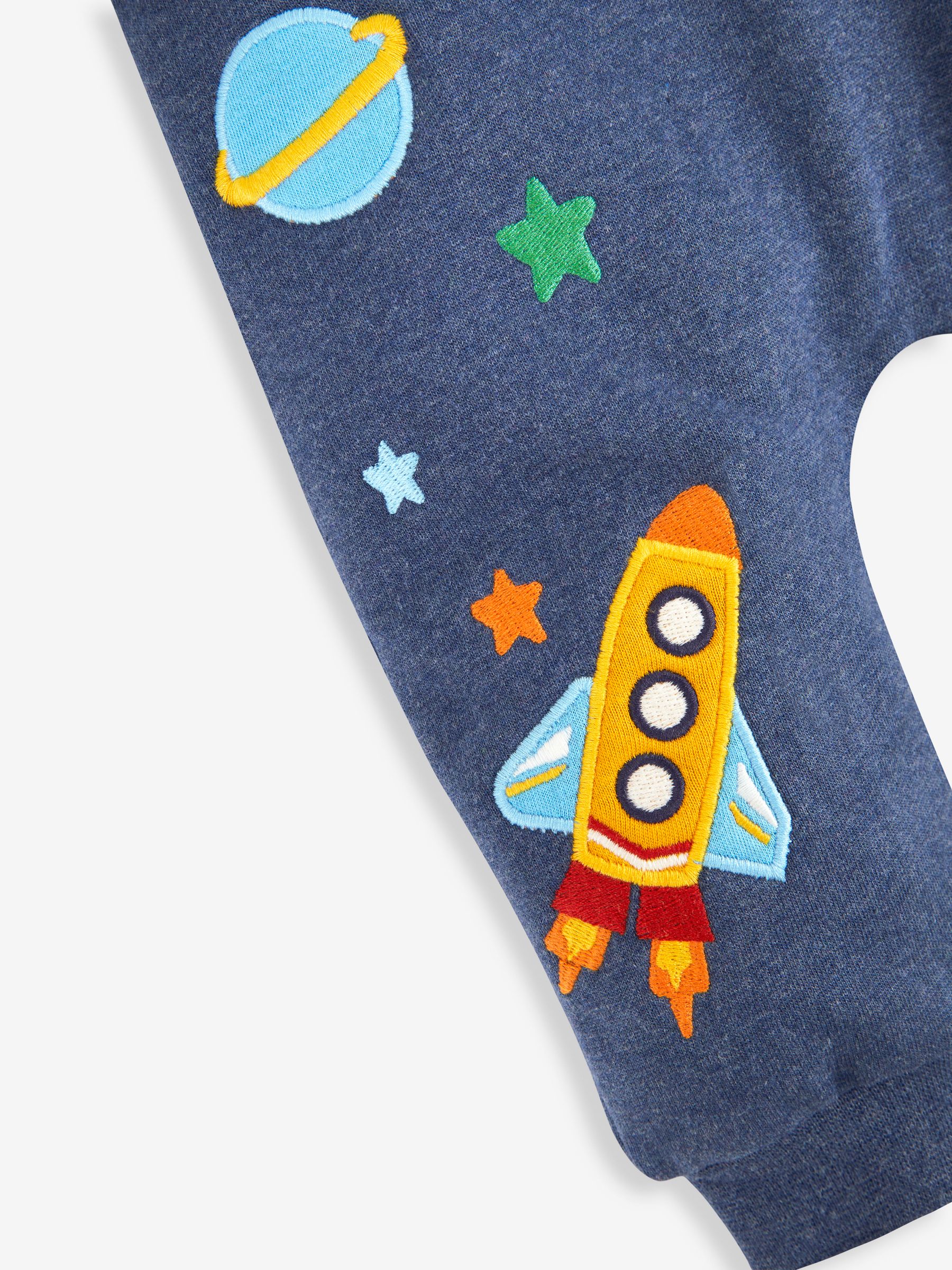 Indigo Blue Rocket Boys' Bear Appliqué Dungarees & Stripe Top Set - Image 6 of 8