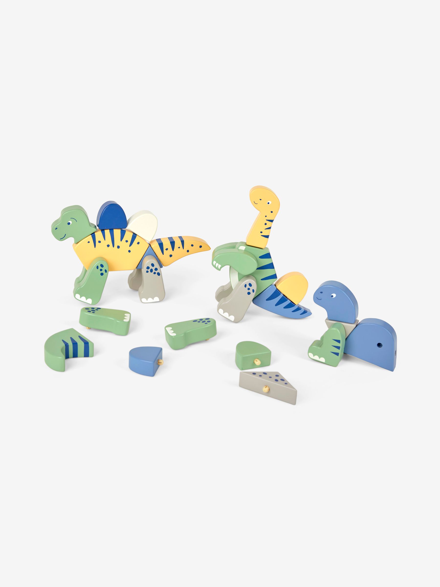 Green Wooden Transforming Dinosaur Playset - Image 12 of 12