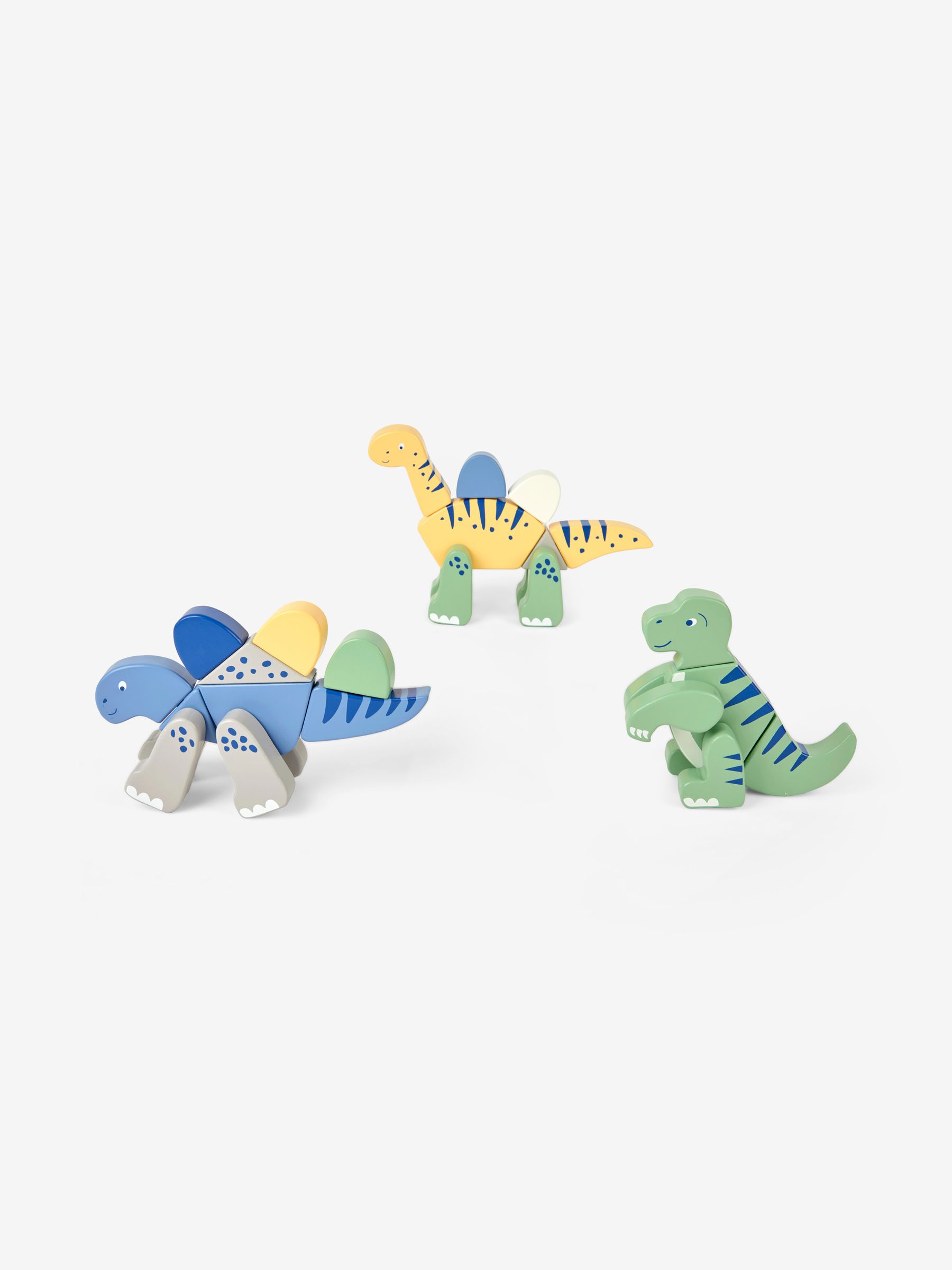 Green Wooden Transforming Dinosaur Playset - Image 3 of 12