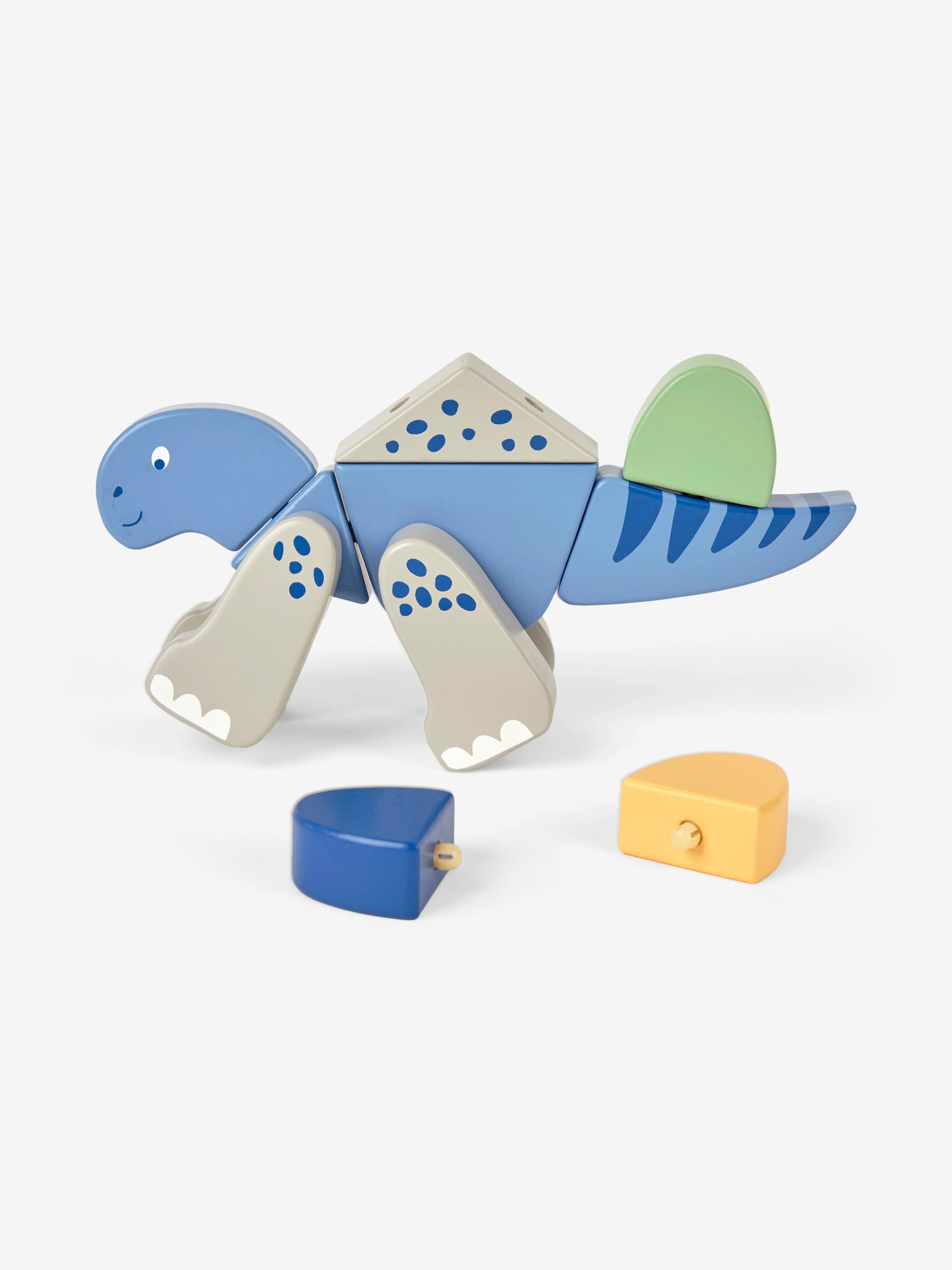 Green Wooden Transforming Dinosaur Playset - Image 7 of 12