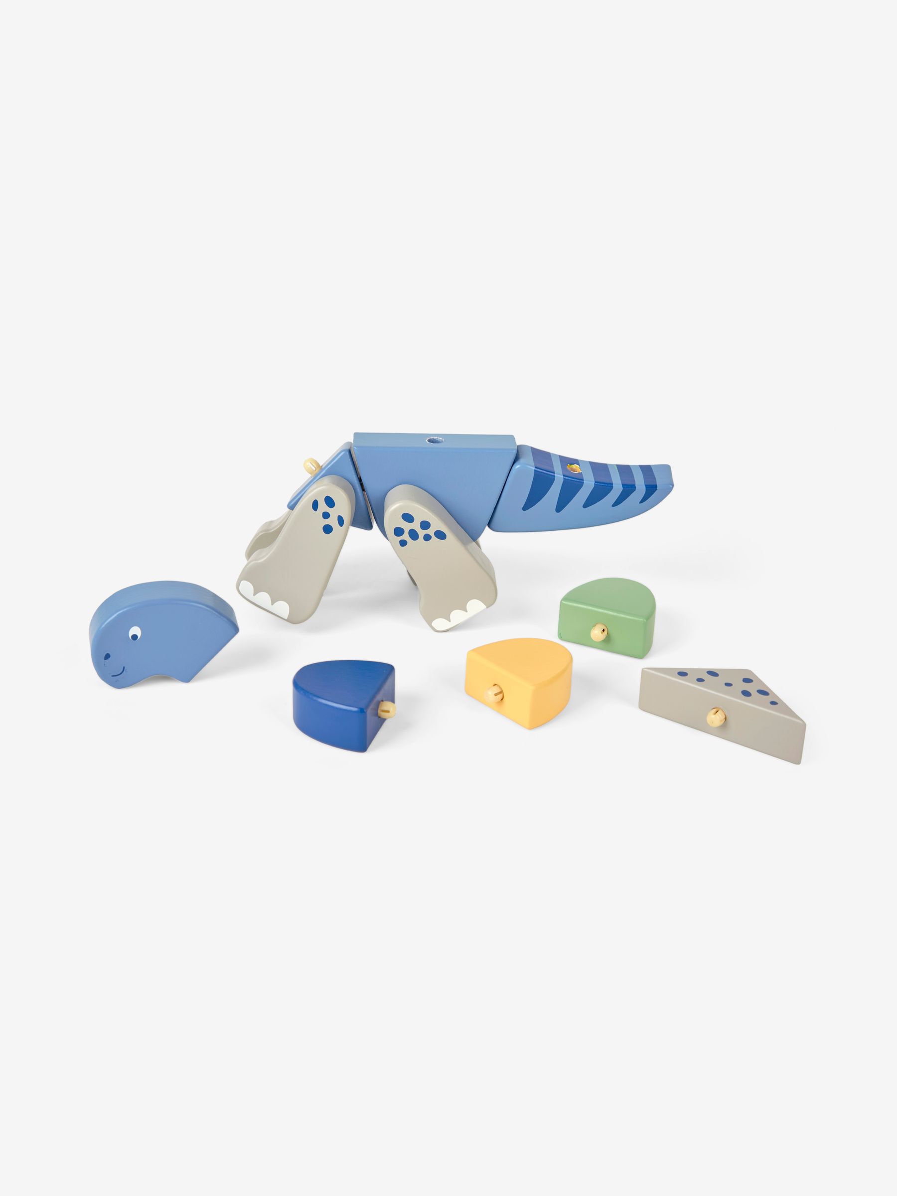 Green Wooden Transforming Dinosaur Playset - Image 9 of 12