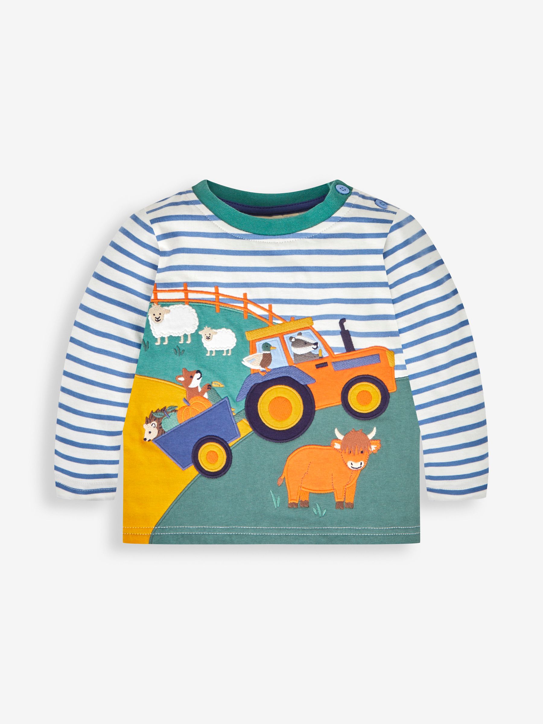Ecru Farm Scene Appliqué Top - Image 1 of 3