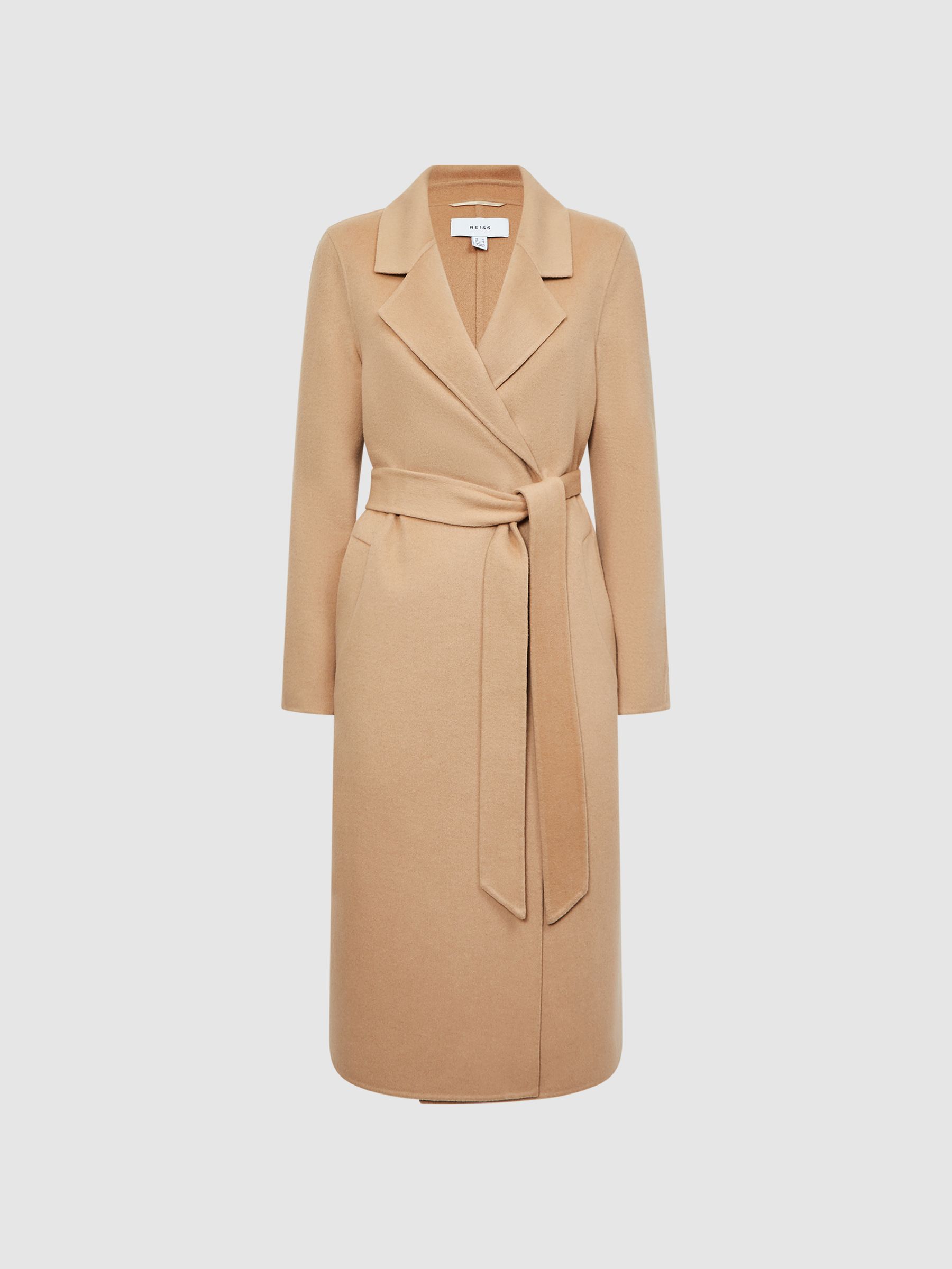 Wool Blend Blindseam Belted Coat in Camel - Image 2 of 5