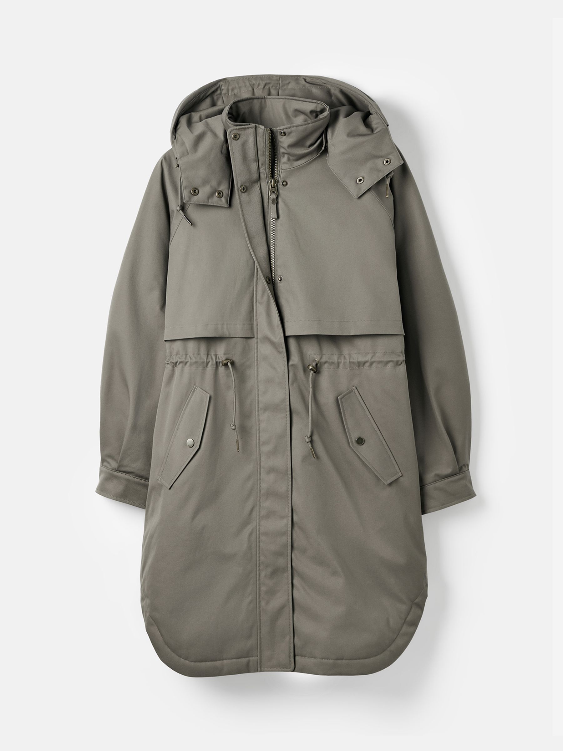 Langford Dark Grey Long Waterpoof Raincoat With Hood - Image 7 of 7