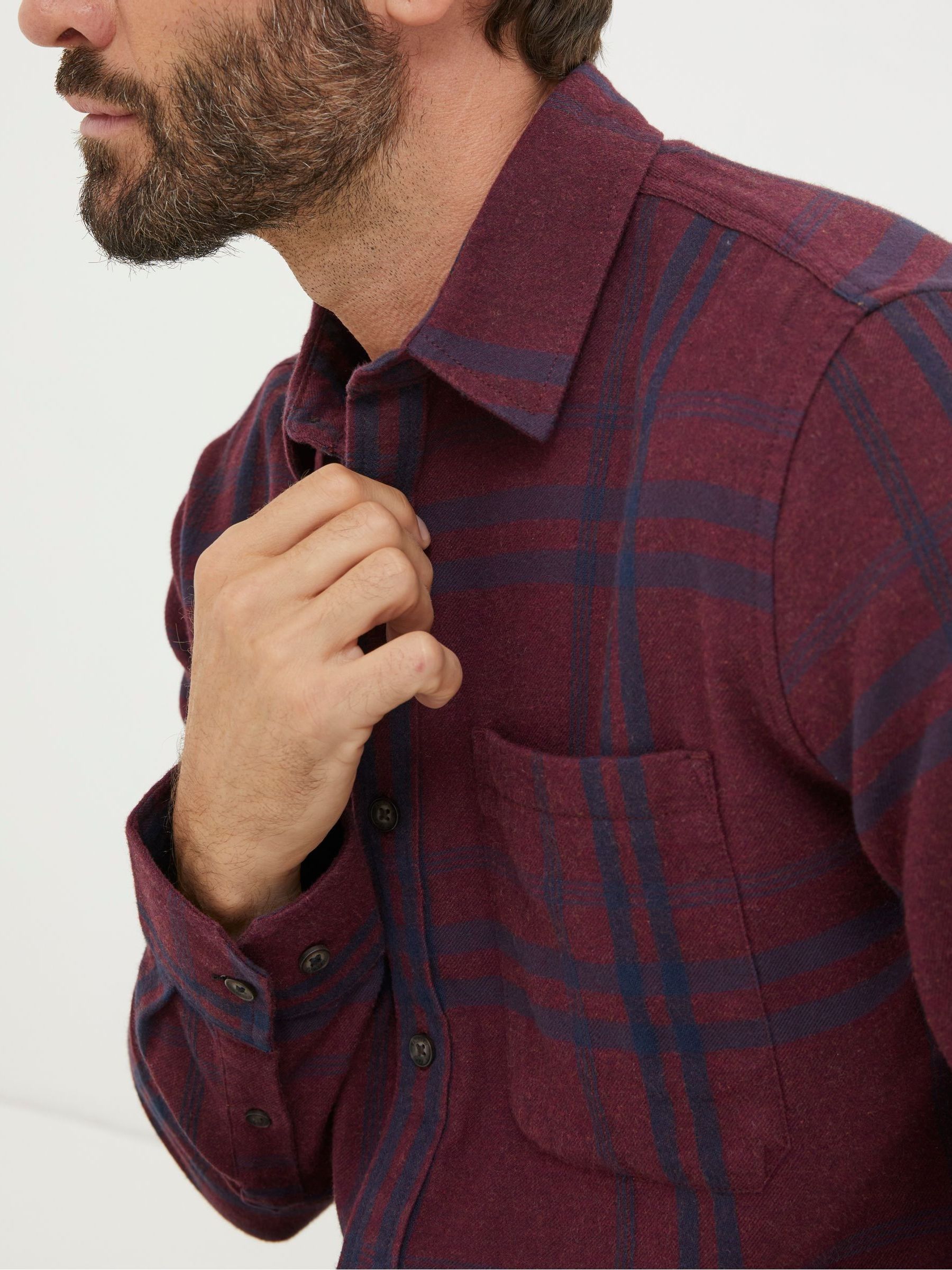 Red Windowpane Check Shirt - Image 3 of 4