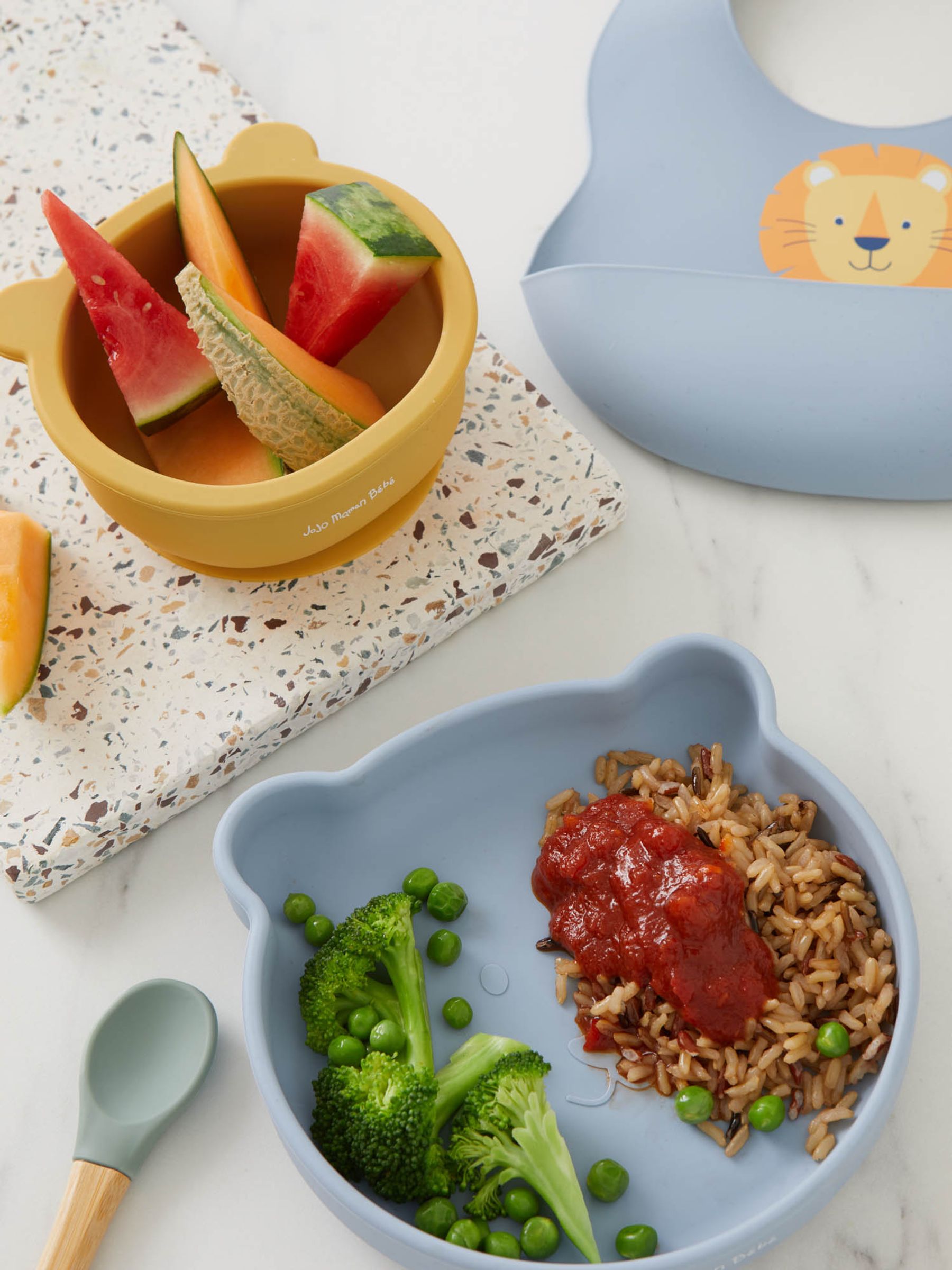 Blue My First Silicone Mealtime Bear Set - Image 4 of 7