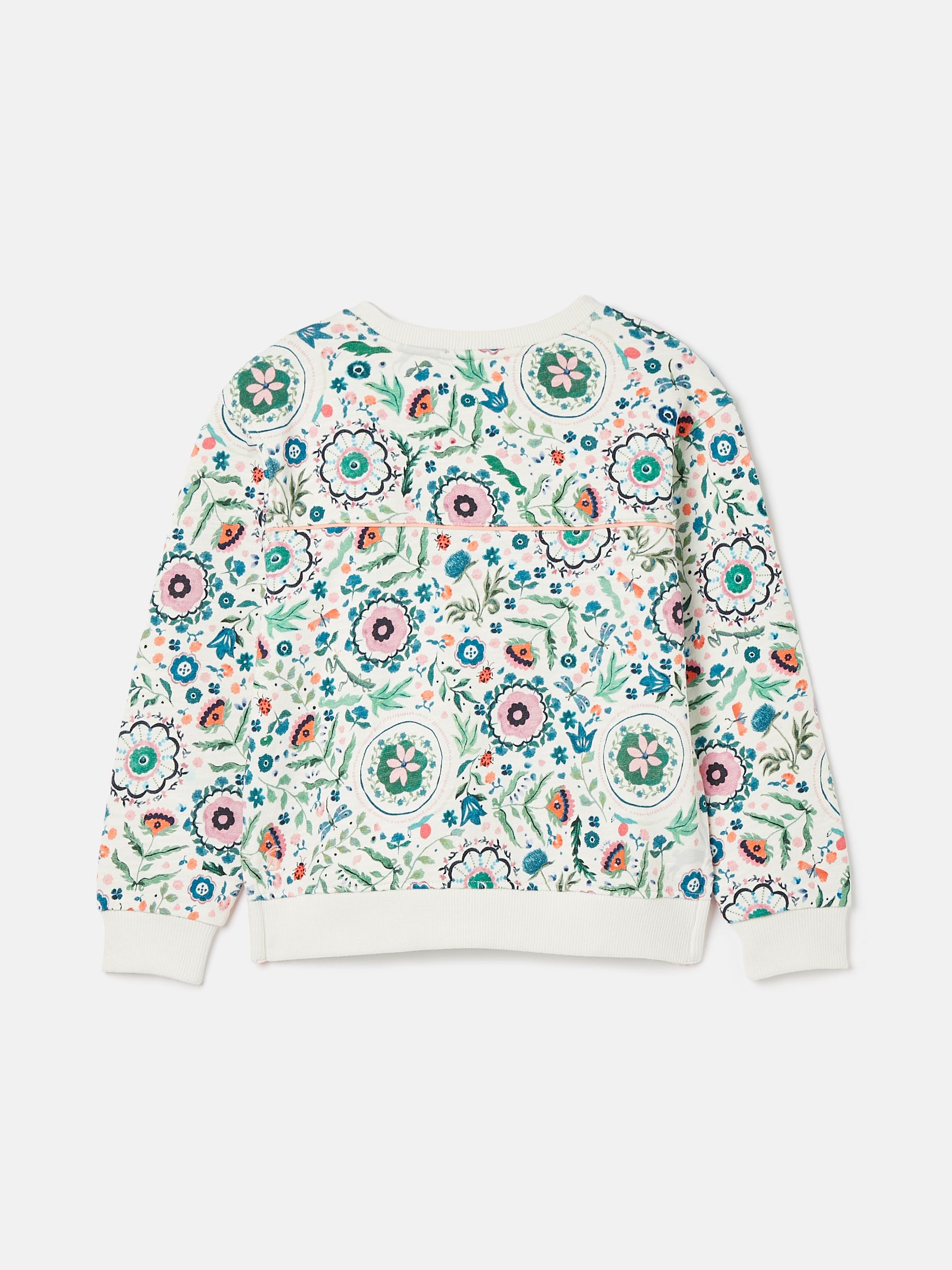 Girls' Chelsea Cream Crew Neck Printed Sweatshirt - Image 2 of 6