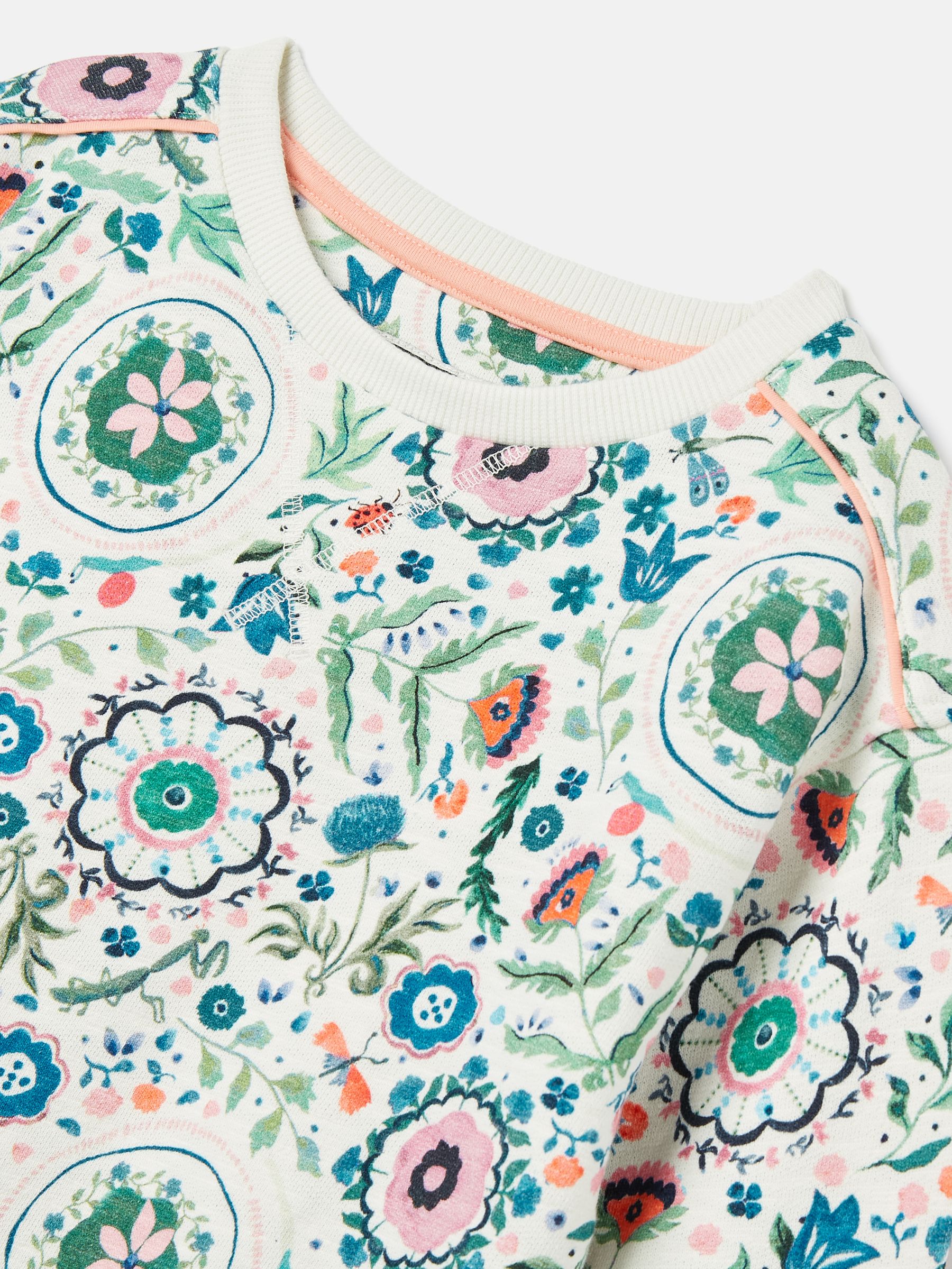 Girls' Chelsea Cream Crew Neck Printed Sweatshirt - Image 3 of 6