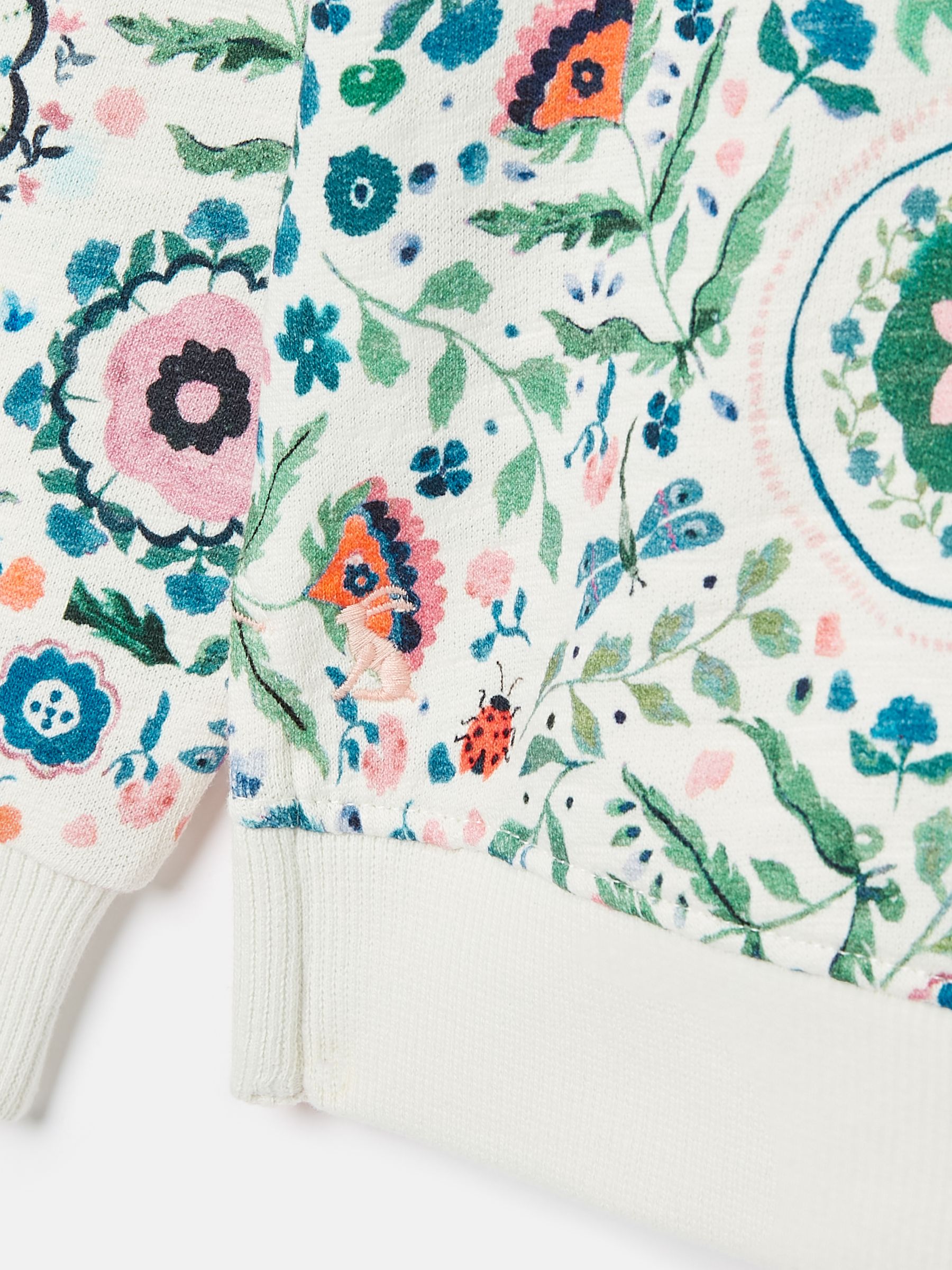 Girls' Chelsea Cream Crew Neck Printed Sweatshirt - Image 5 of 6