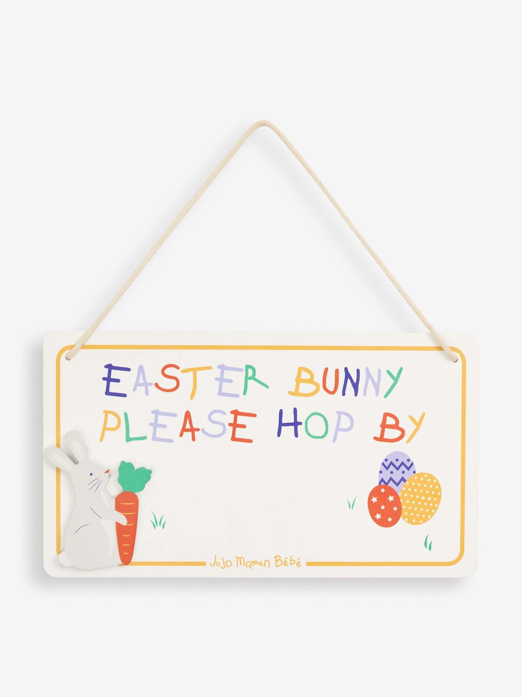 White Easter Bunny Stop Here Sign - Image 1 of 2