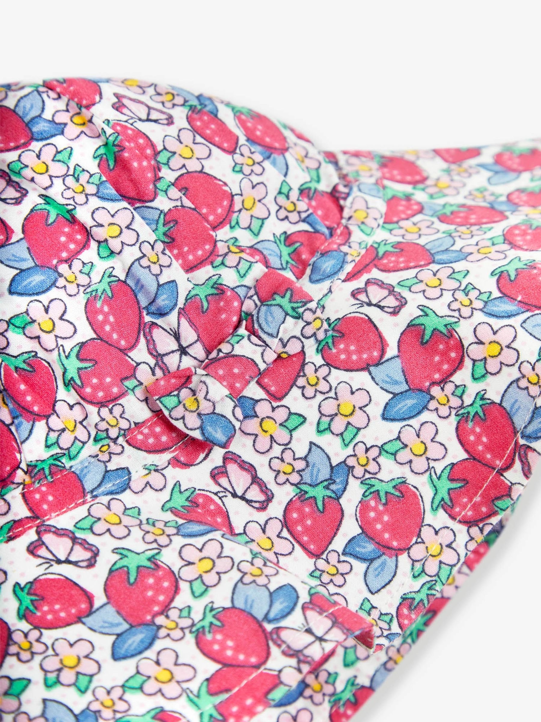 Pink Pretty Strawberry Print Floppy Sun Hat - Image 2 of 2