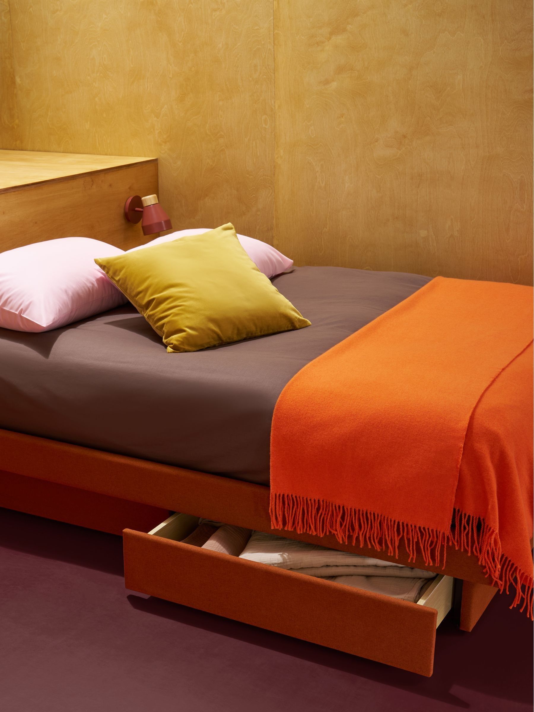 Robyn Platform Storage Bed in Orange - Image 2 of 5