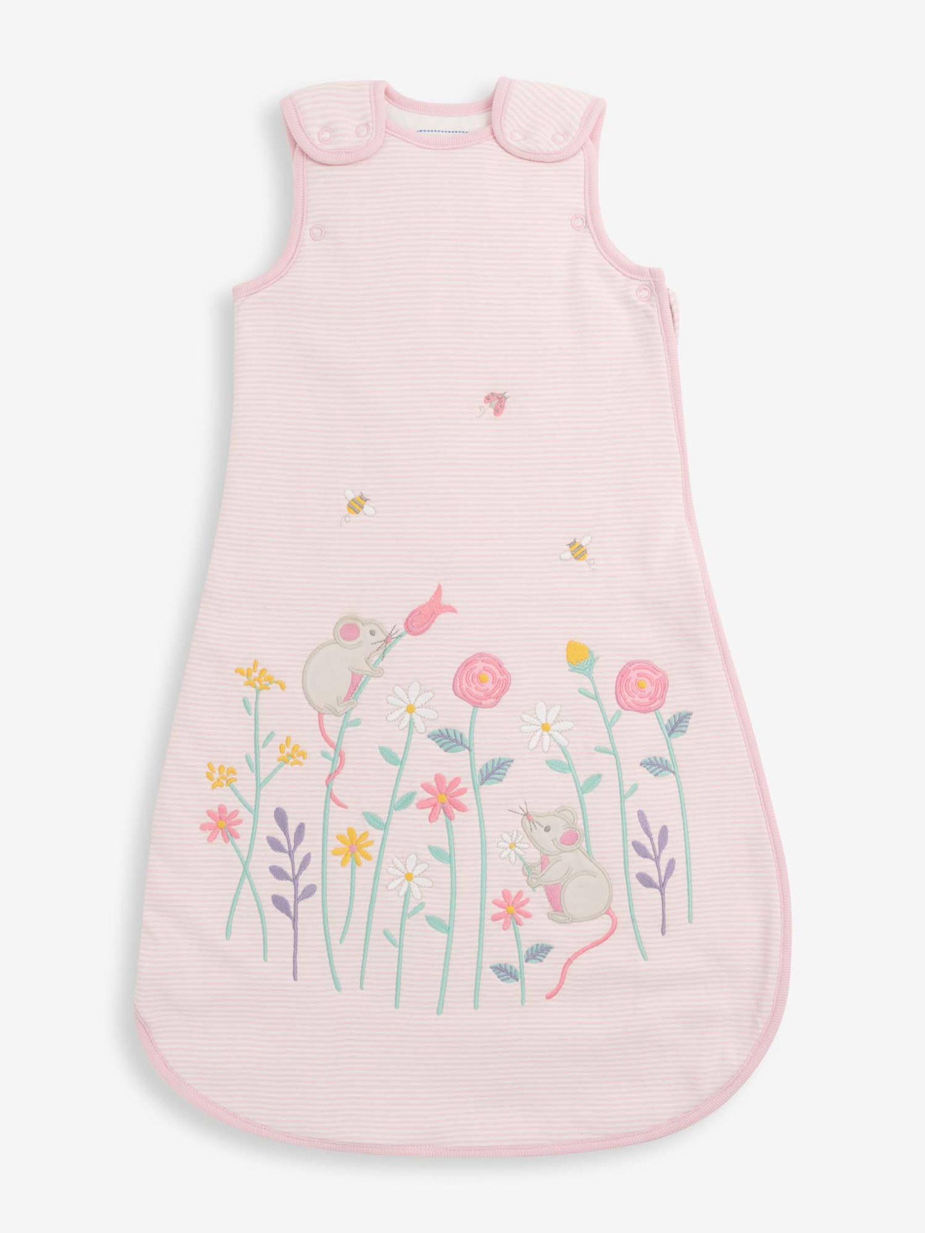 Pink Mouse Appliqué 1.5 tog Baby Sleeping Bag - Image 2 of 4