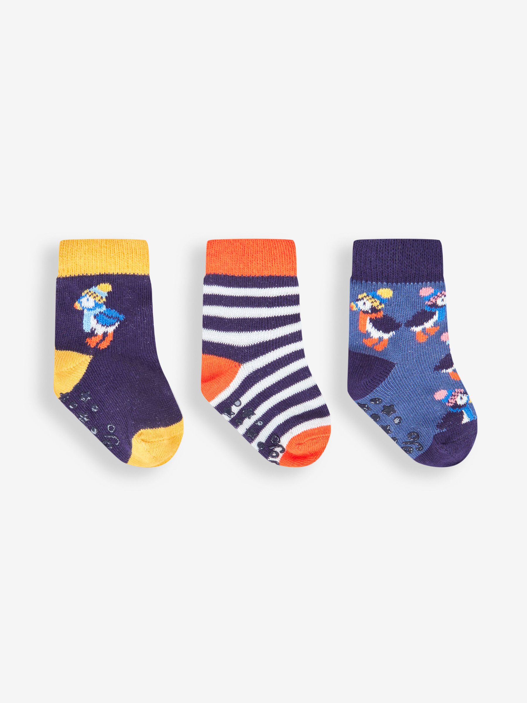 Navy 3-Pack Puffins Socks - Image 1 of 1