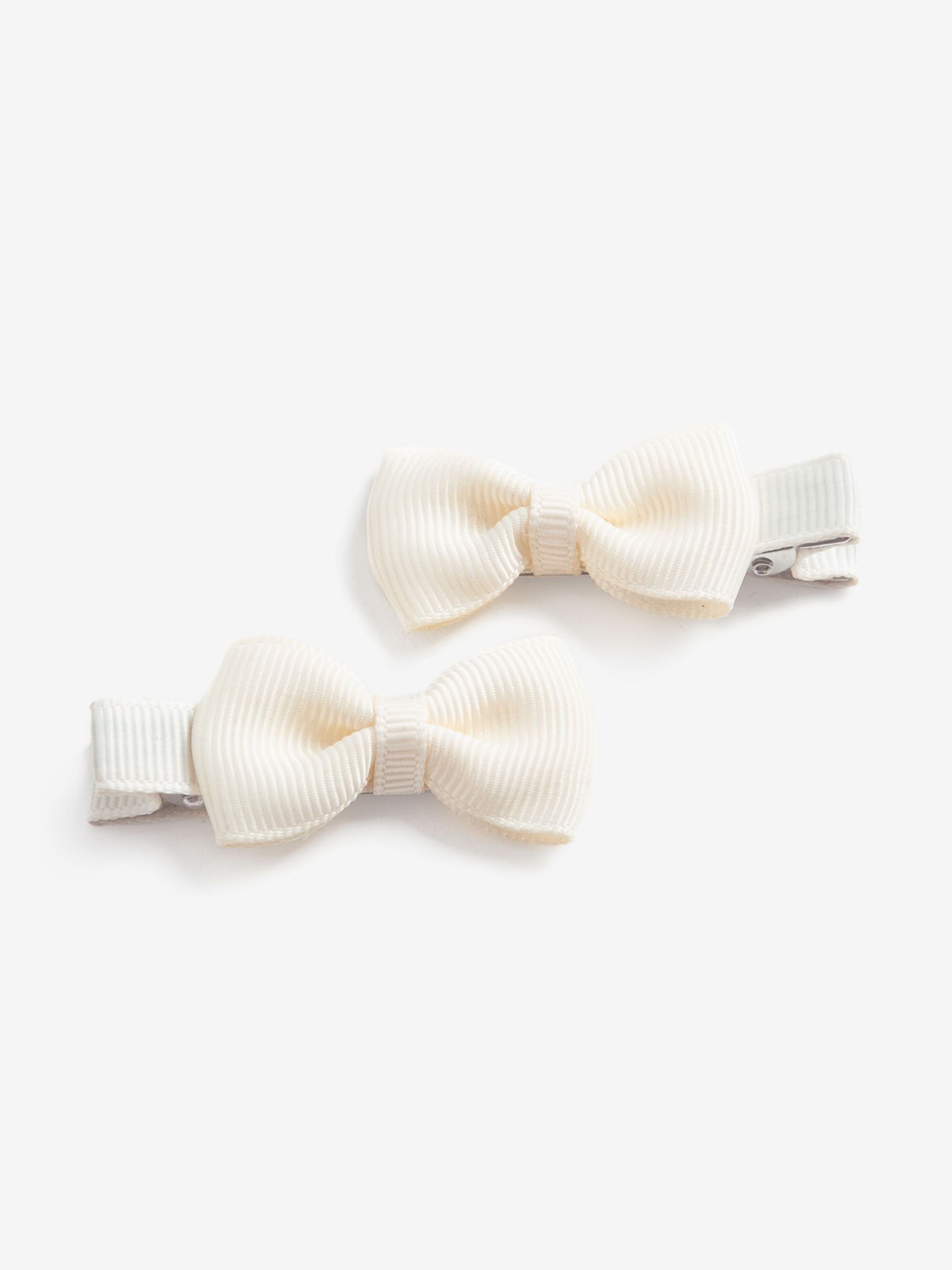 Cream Pair Of Bow Clips - Image 1 of 2