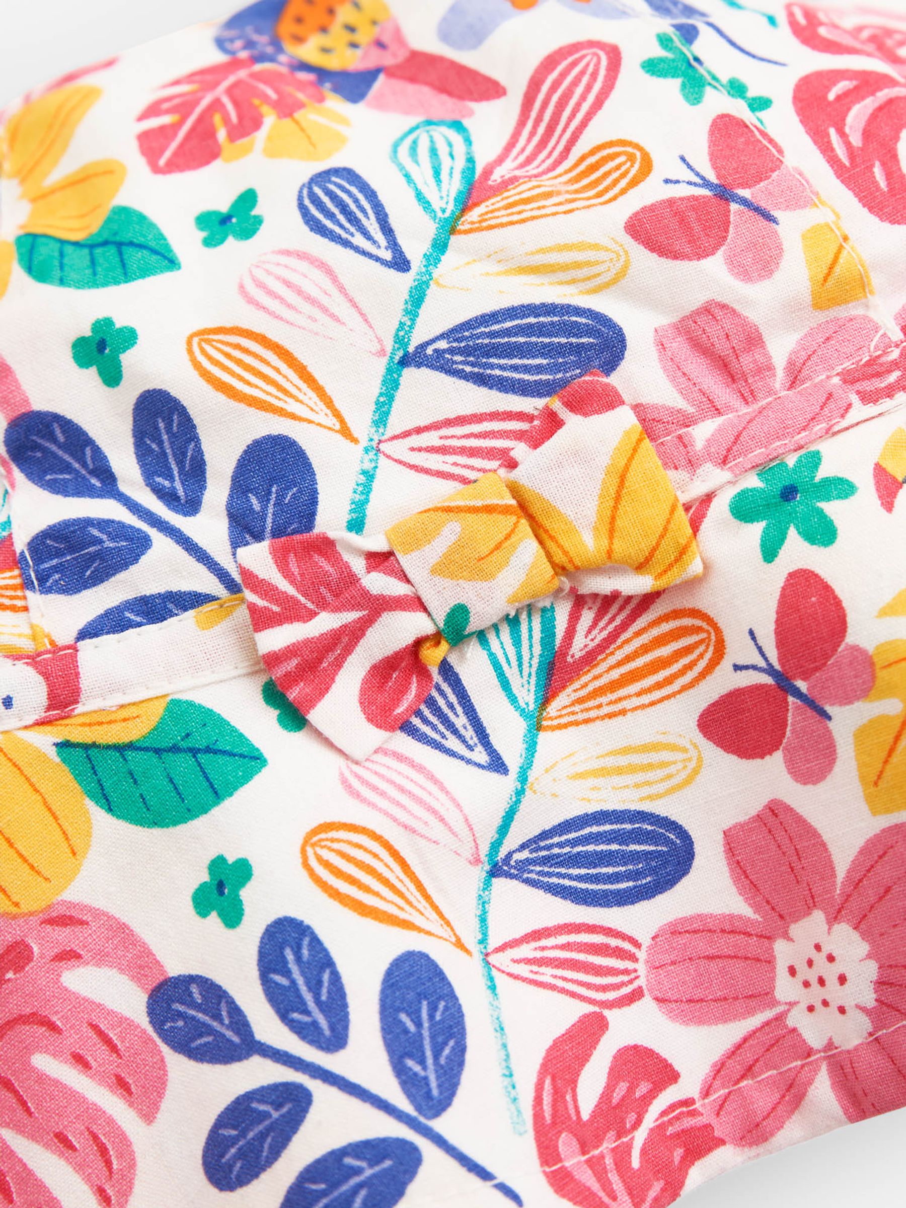 White Tropical Print Floppy Sun Hat - Image 2 of 2