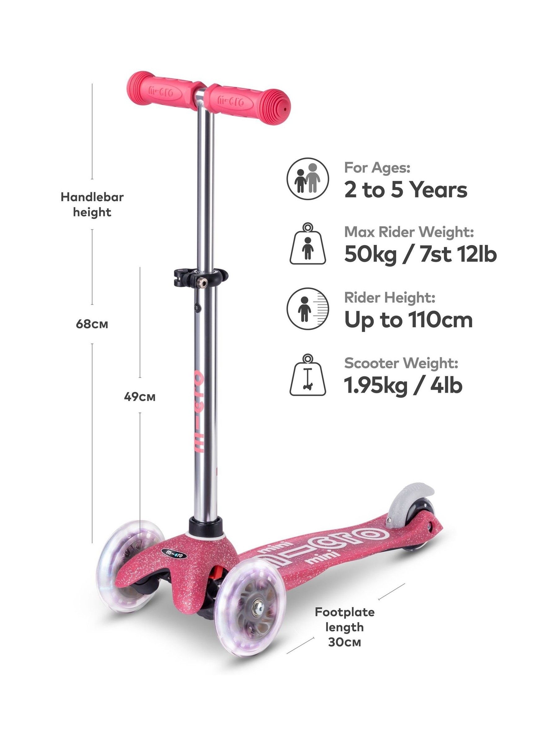 Micro Scooter Mini Glitter Pink - Image 1 of 7