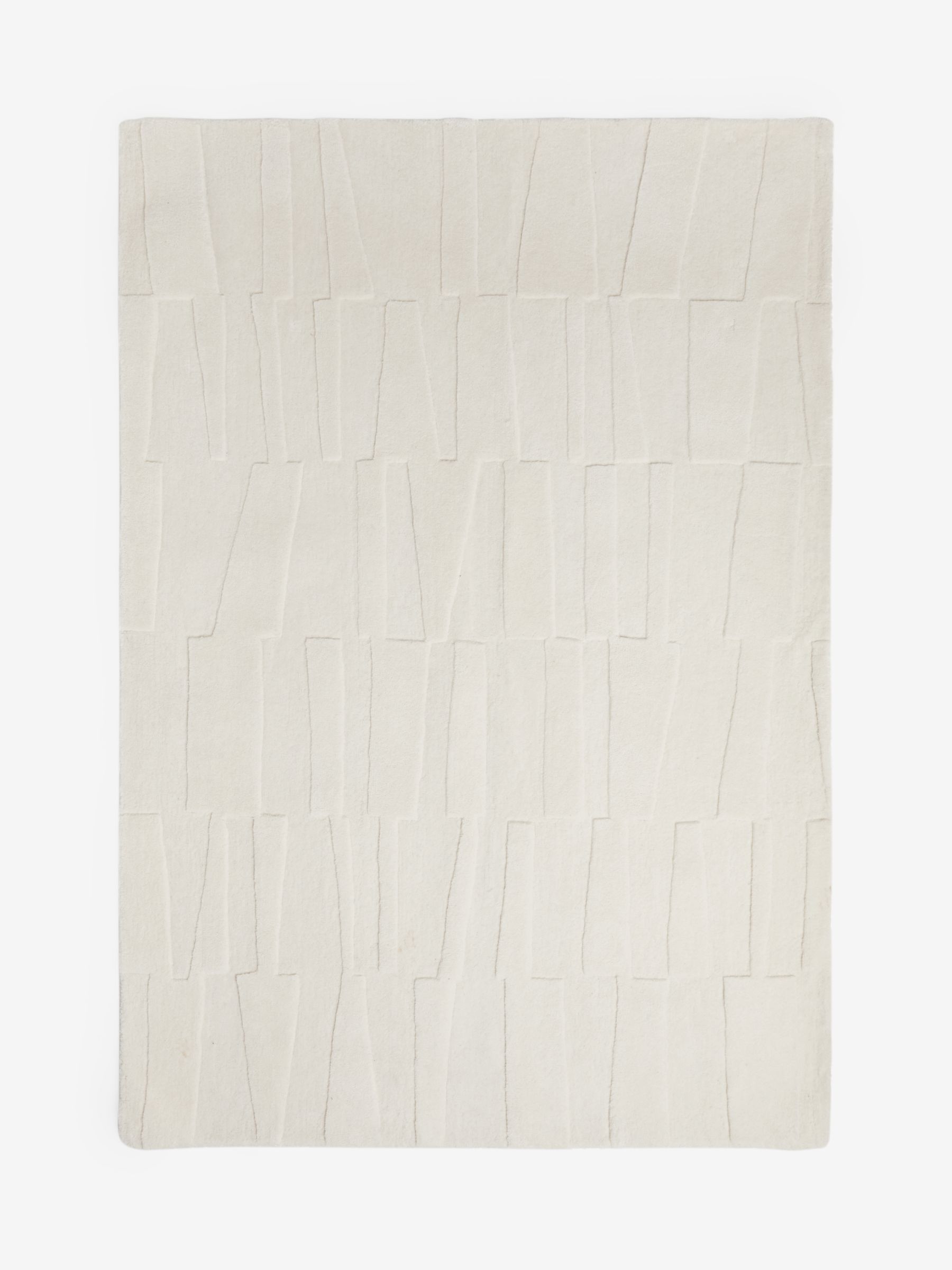 Jasper Conran London Natural Papercut Carve Pile Wool Rug - Image 3 of 3