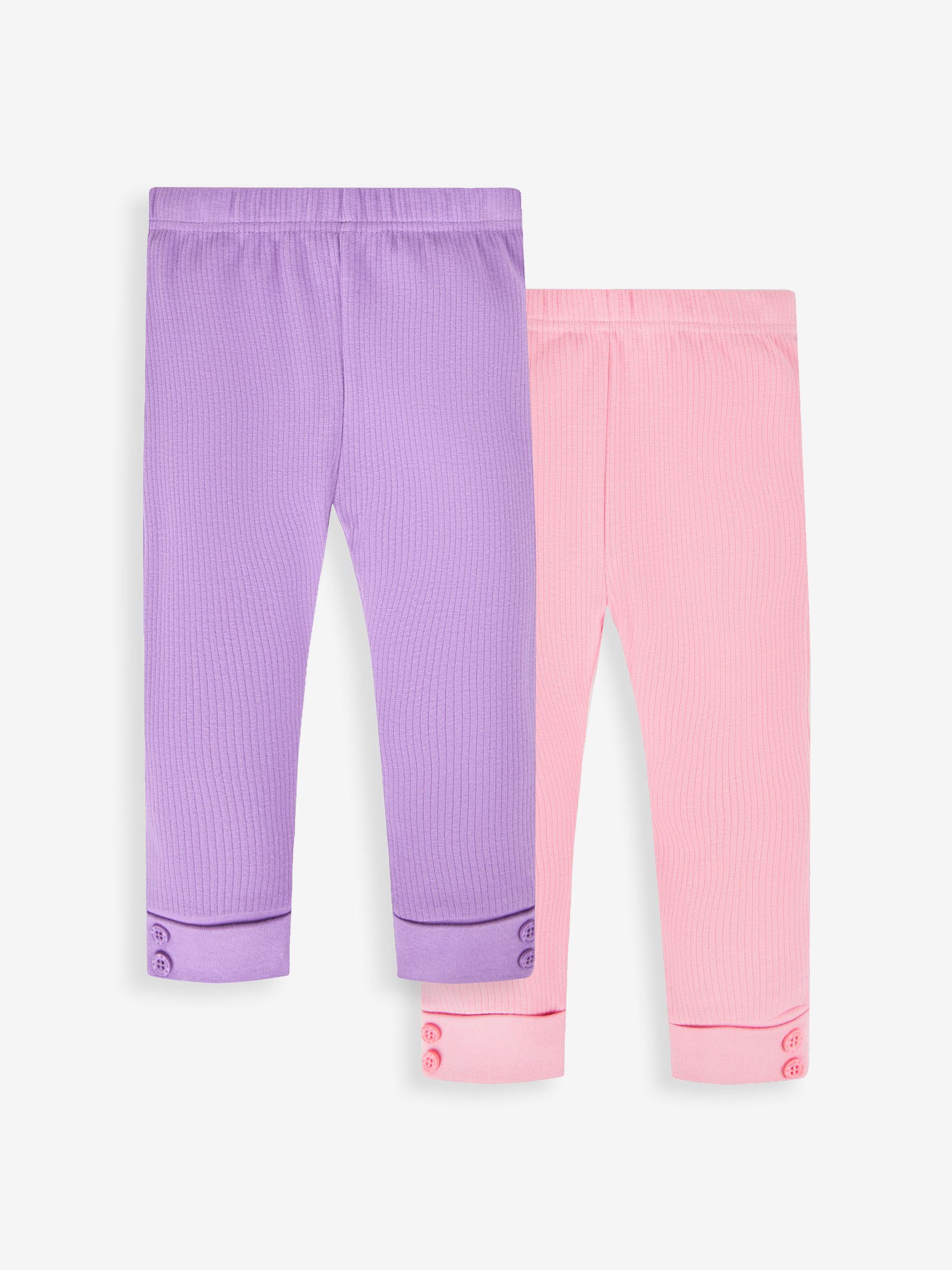 Lilac Purple & Pink 2-Pack Rib Leggings - Image 1 of 5