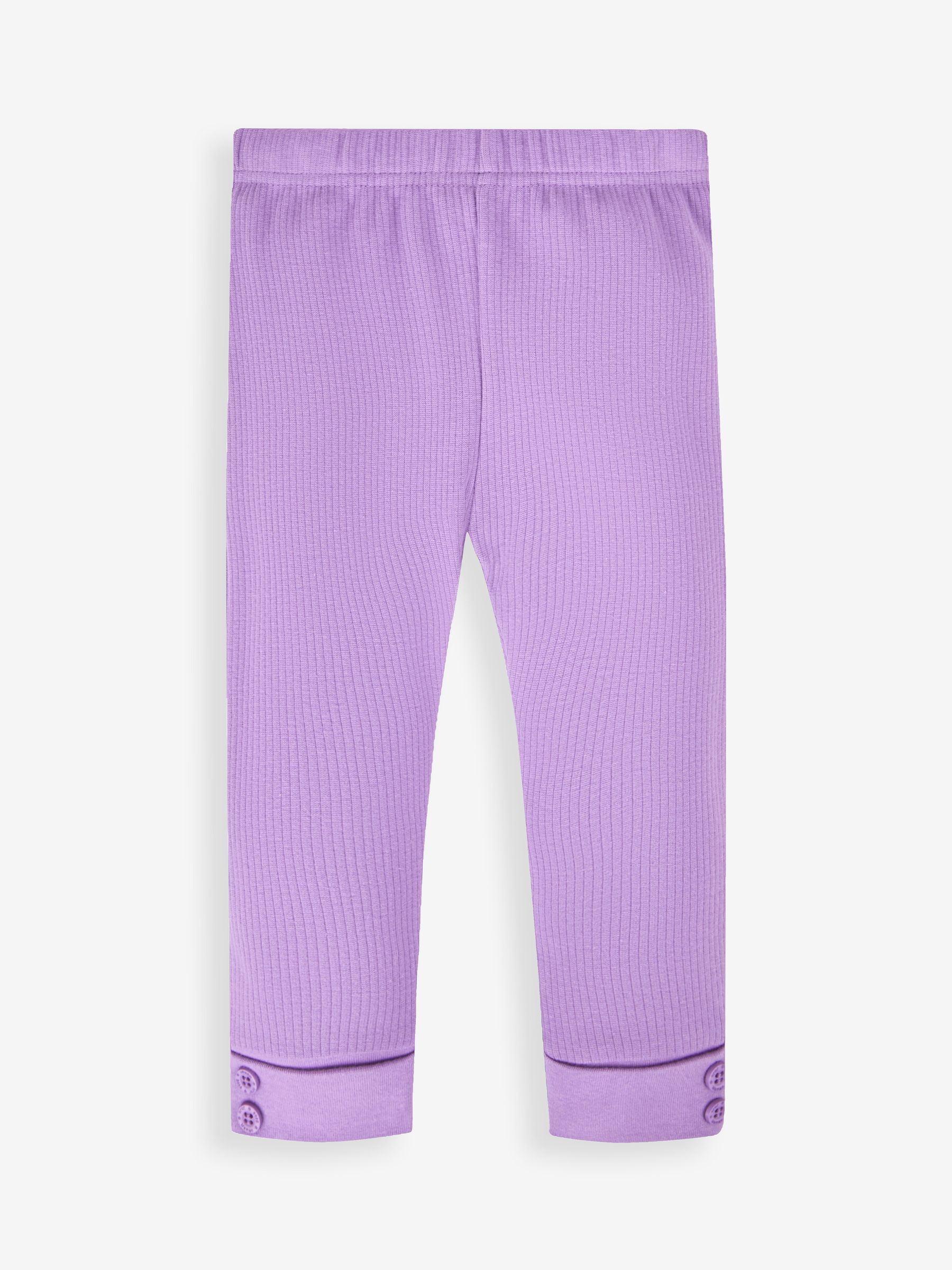 Lilac Purple & Pink 2-Pack Rib Leggings - Image 2 of 5