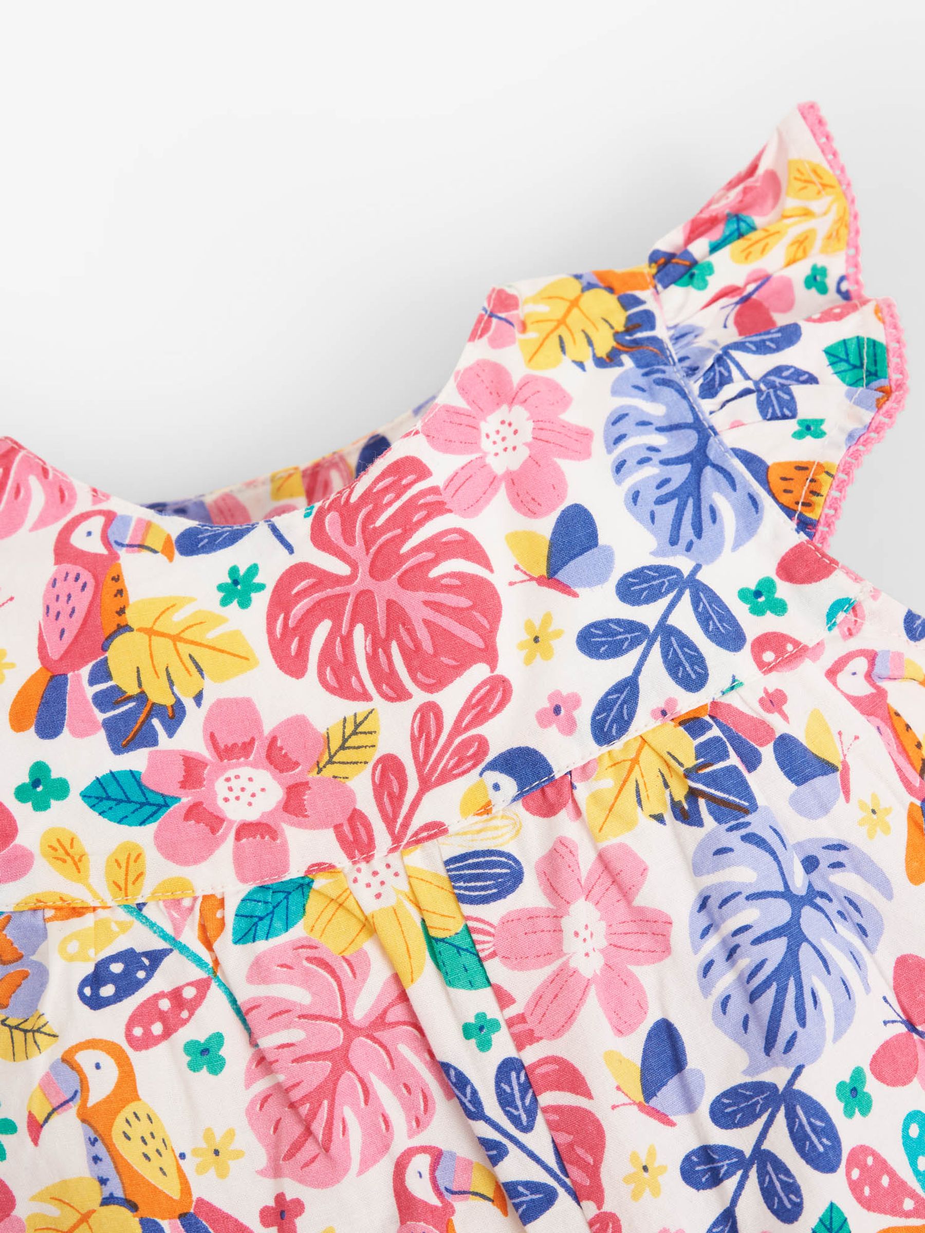 White Tropical Print Baby Sunsuit - Image 5 of 5