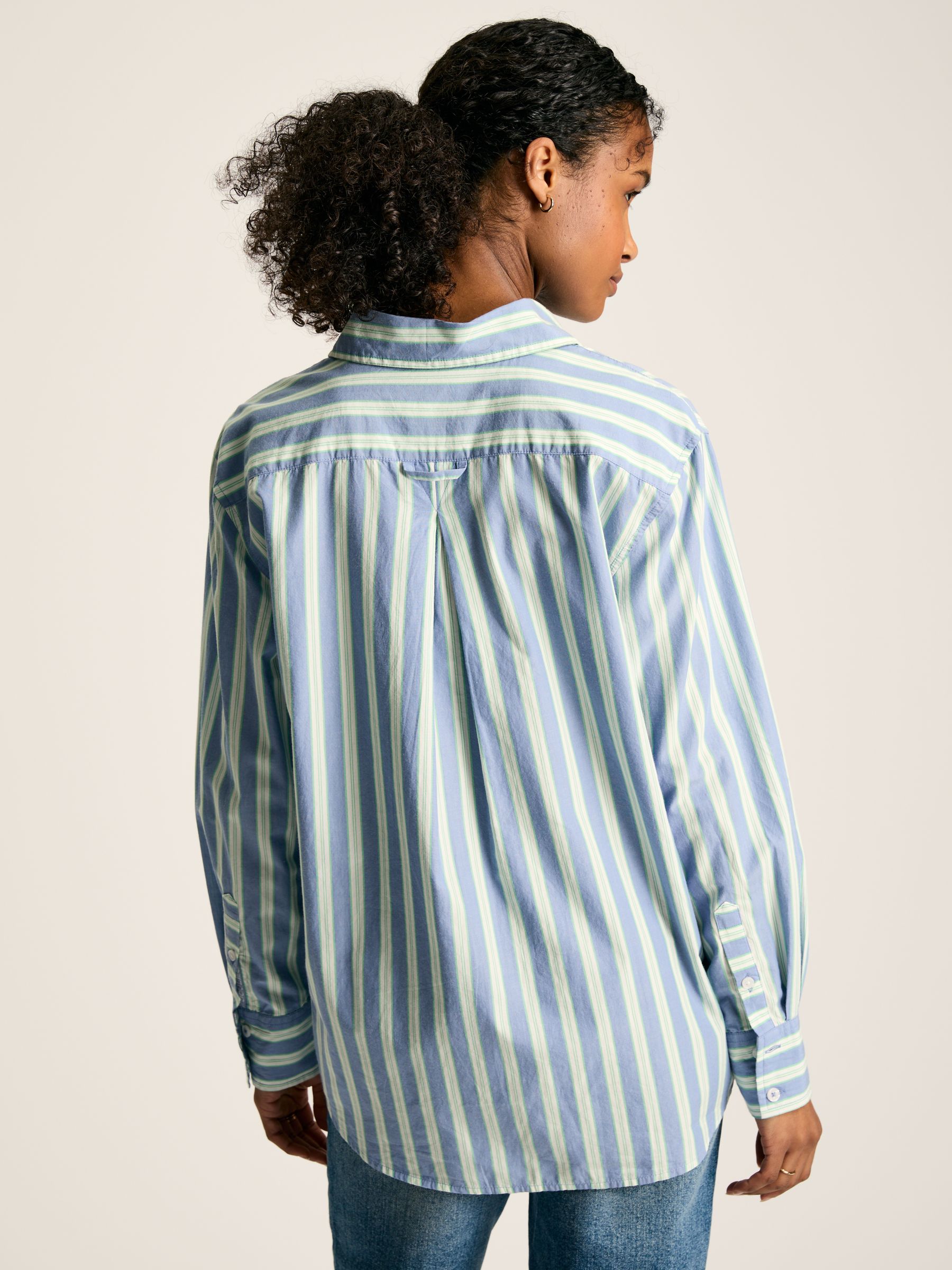 Amilla Blue/White Cotton Shirt - Image 3 of 7