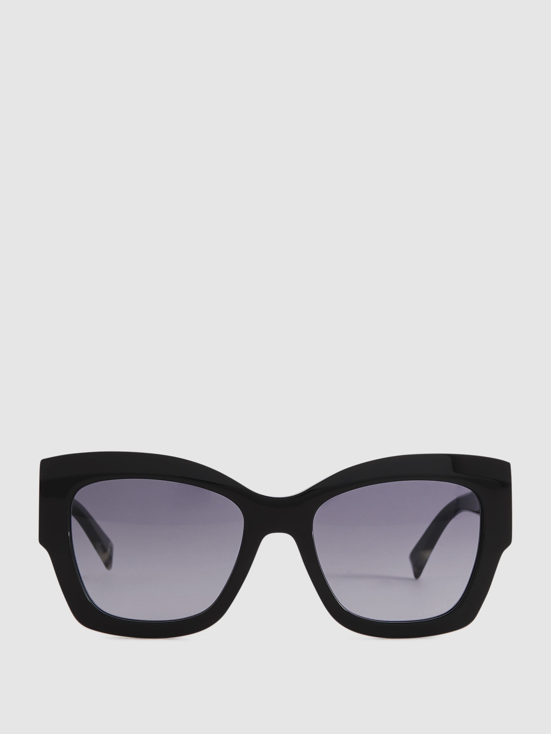 Missoni Eyewear Round Black Sunglasses in Black - Image 2 of 4