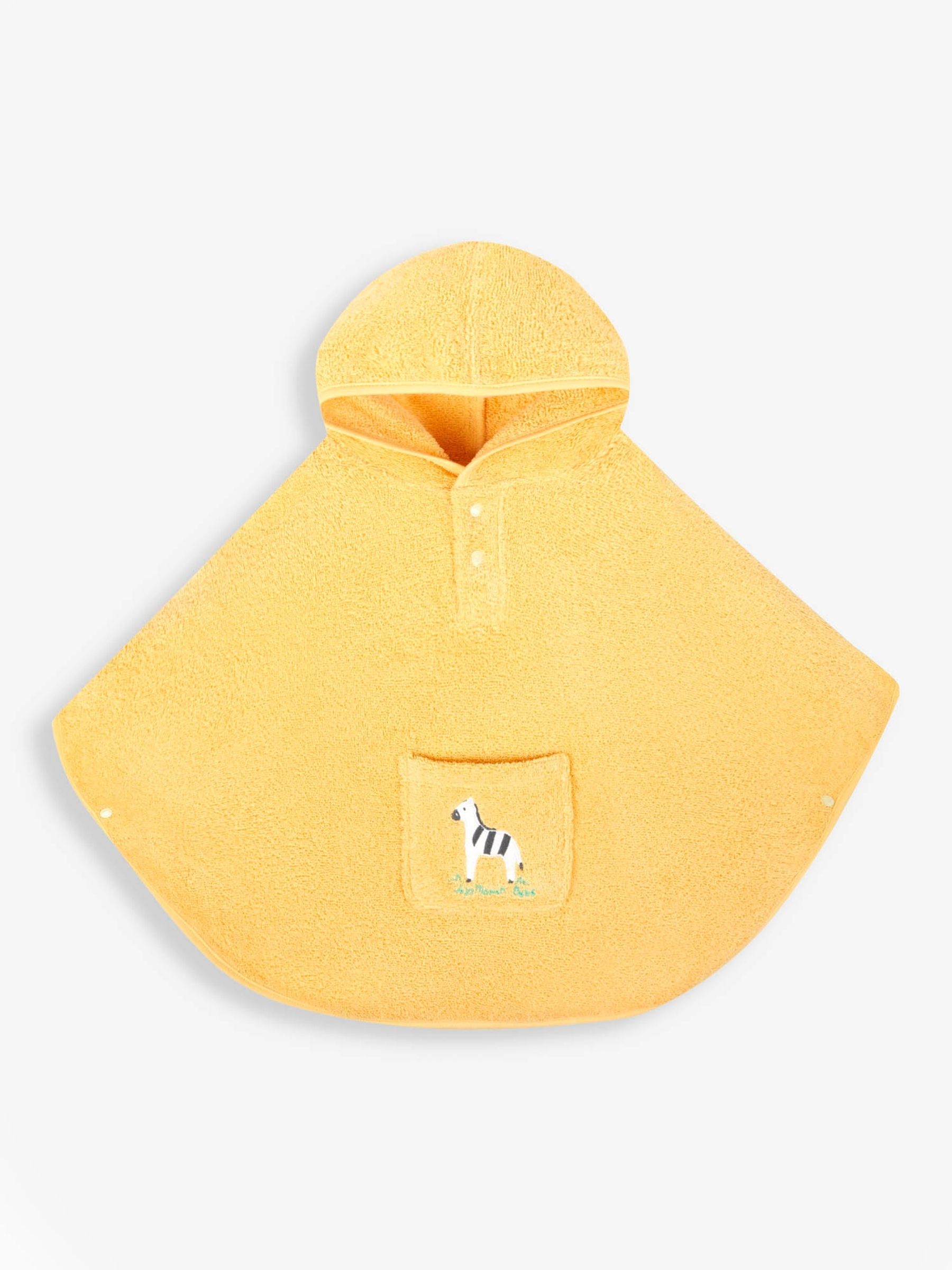 Yellow Zebra Towelling Poncho - Image 1 of 2