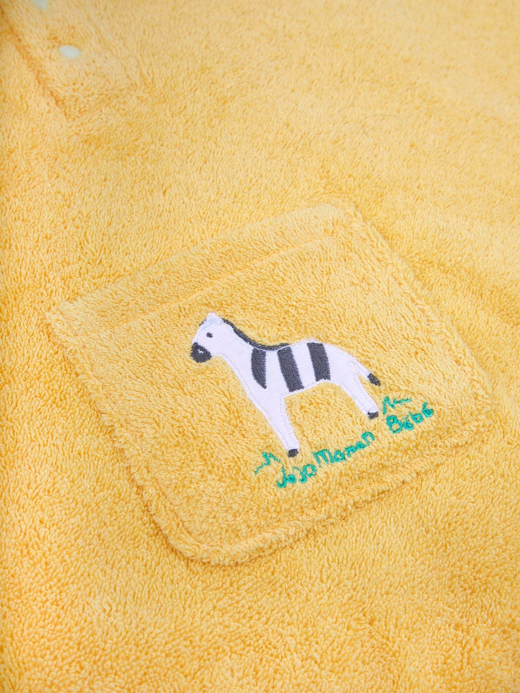 Yellow Zebra Towelling Poncho - Image 2 of 2
