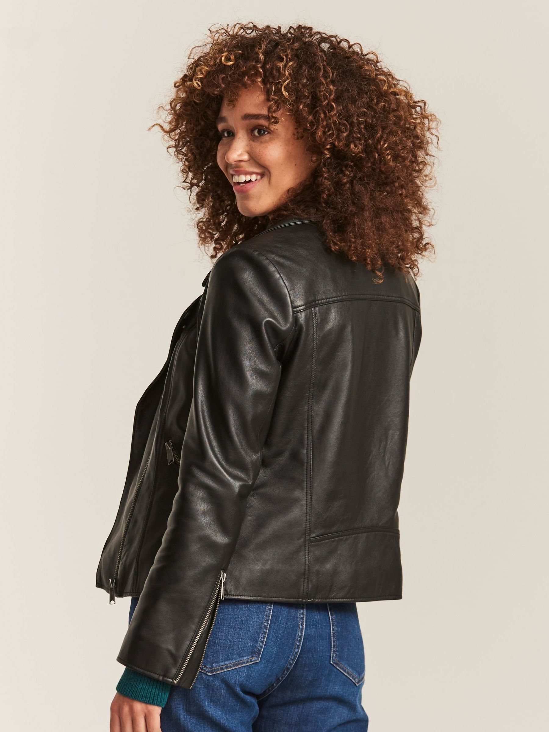 Black Biker Bethany Jacket - Image 9 of 10