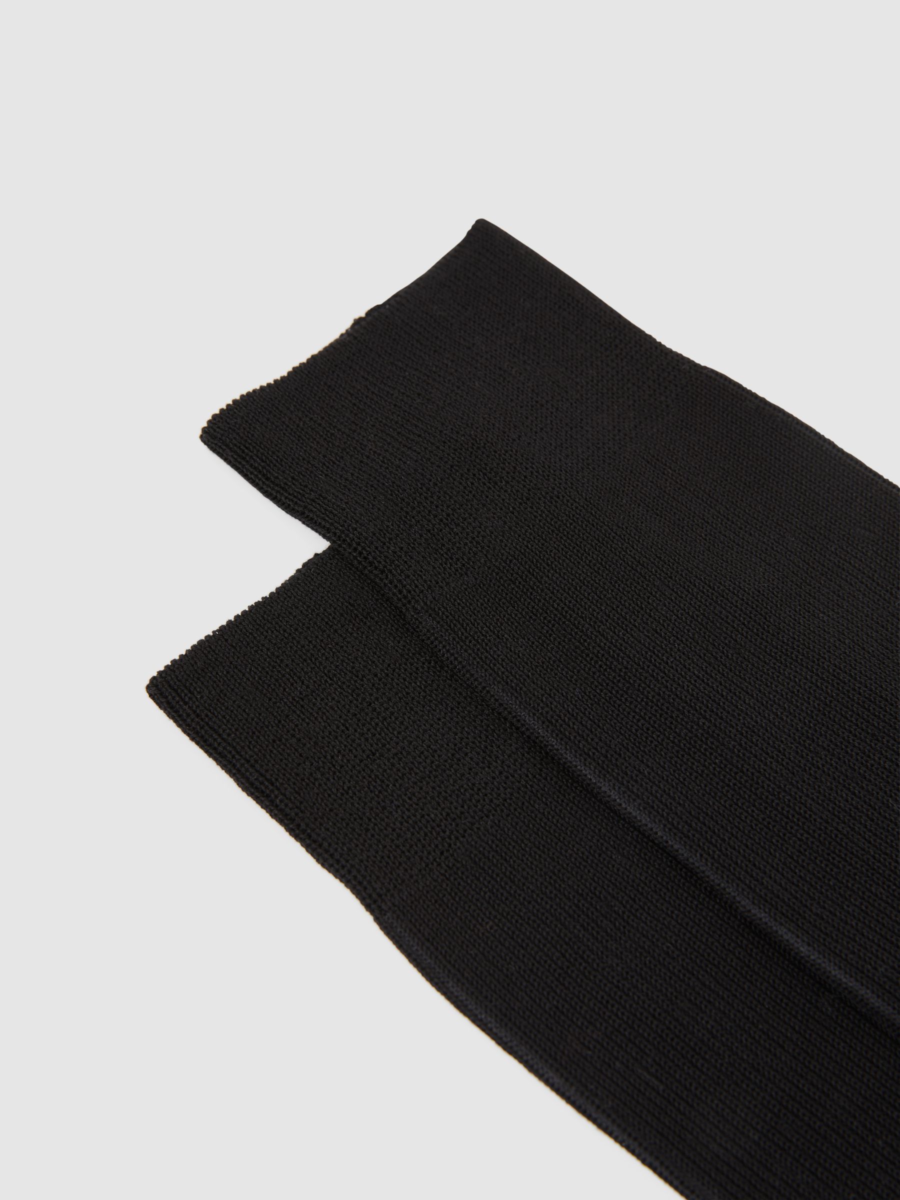 Two Tone Cotton Socks in Black - Image 2 of 3