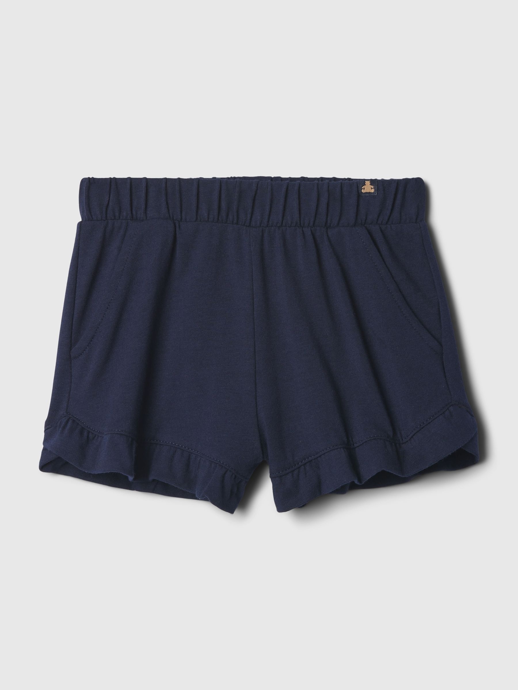 Navy Blue Pull On Ruffle Baby Shorts (3mths-5yrs) - Image 3 of 4