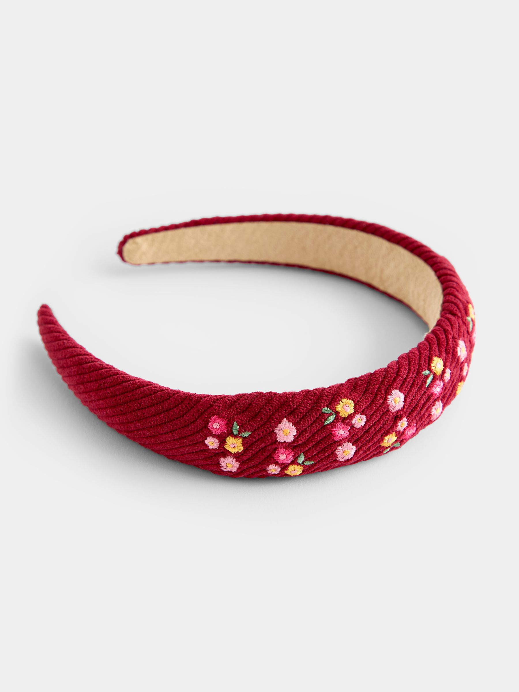 Red Floral Embroidered Headband - Image 2 of 4