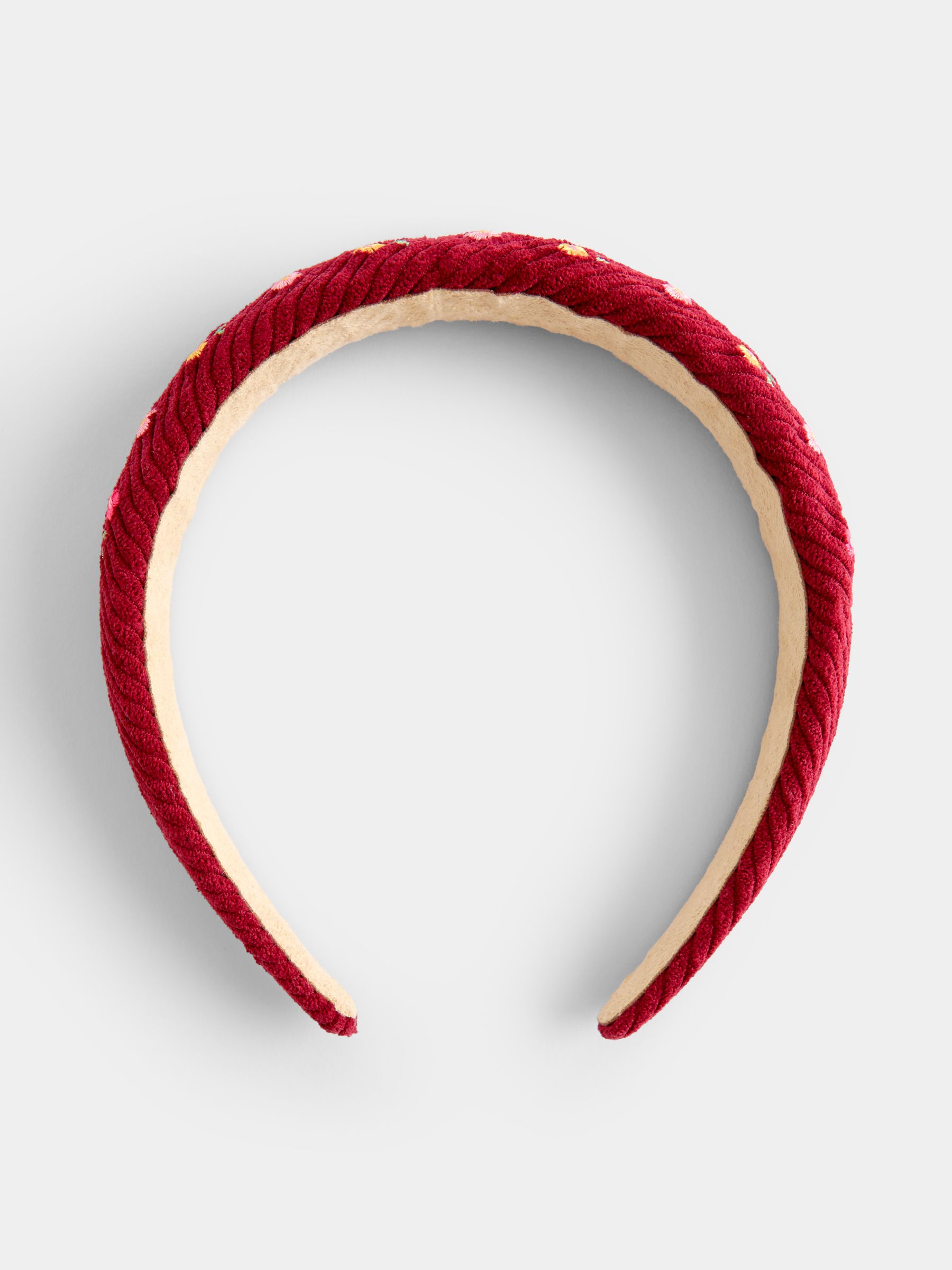 Red Floral Embroidered Headband - Image 3 of 4