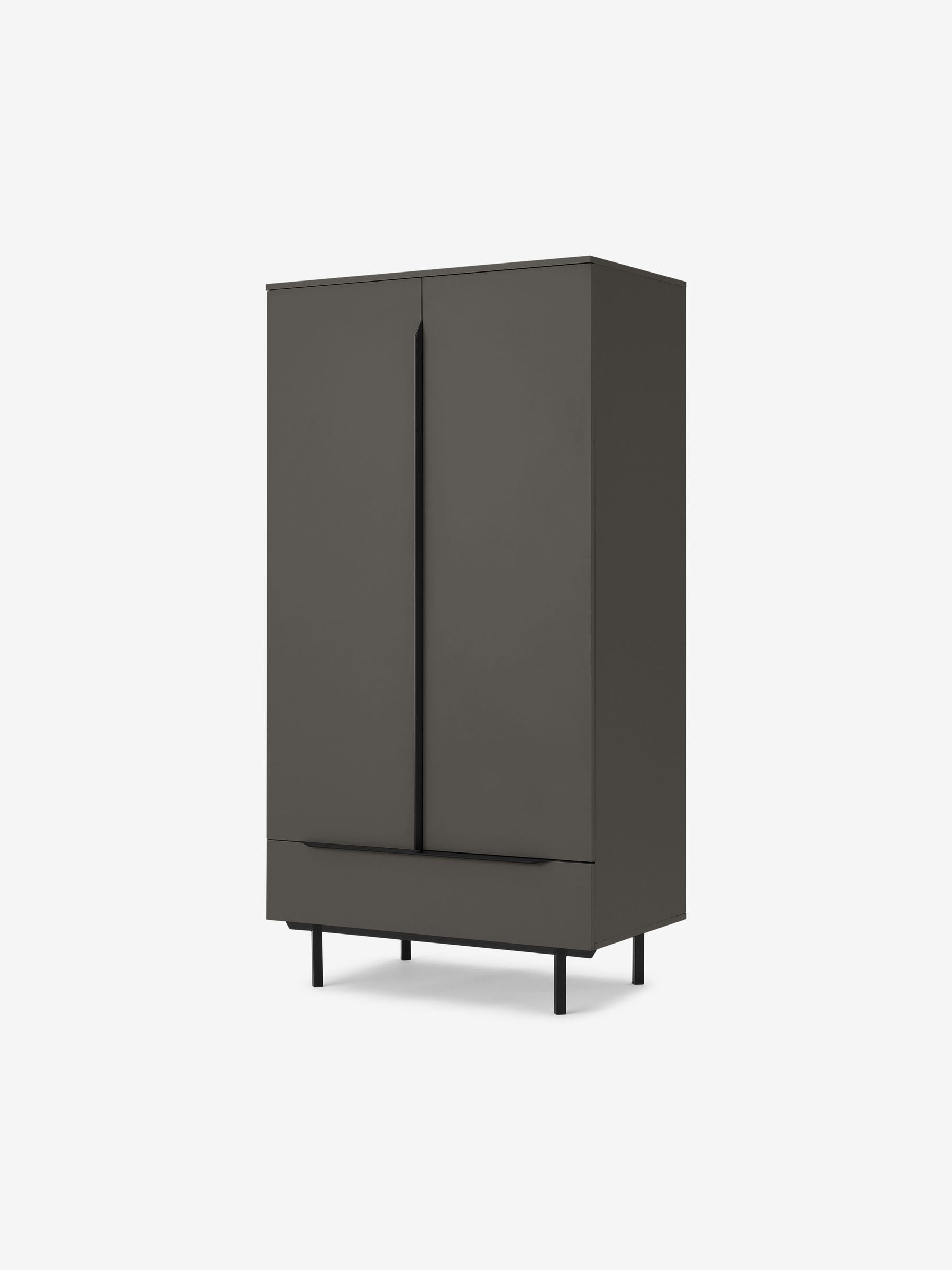 Damien Double, 1 Drawer Wardrobe in Graphite Grey - Image 1 of 3