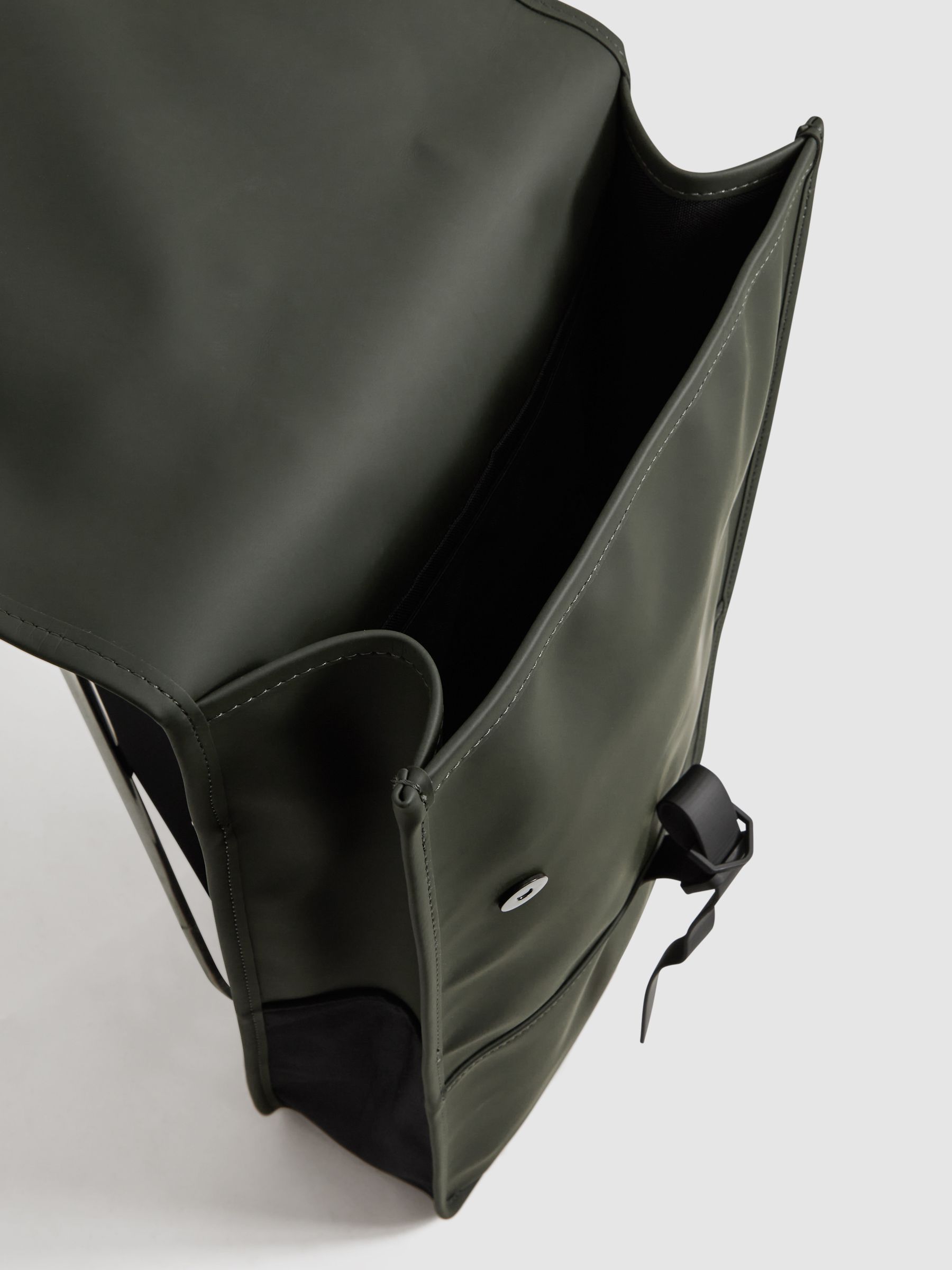 Rains Flap Backpack in Green - Image 3 of 5