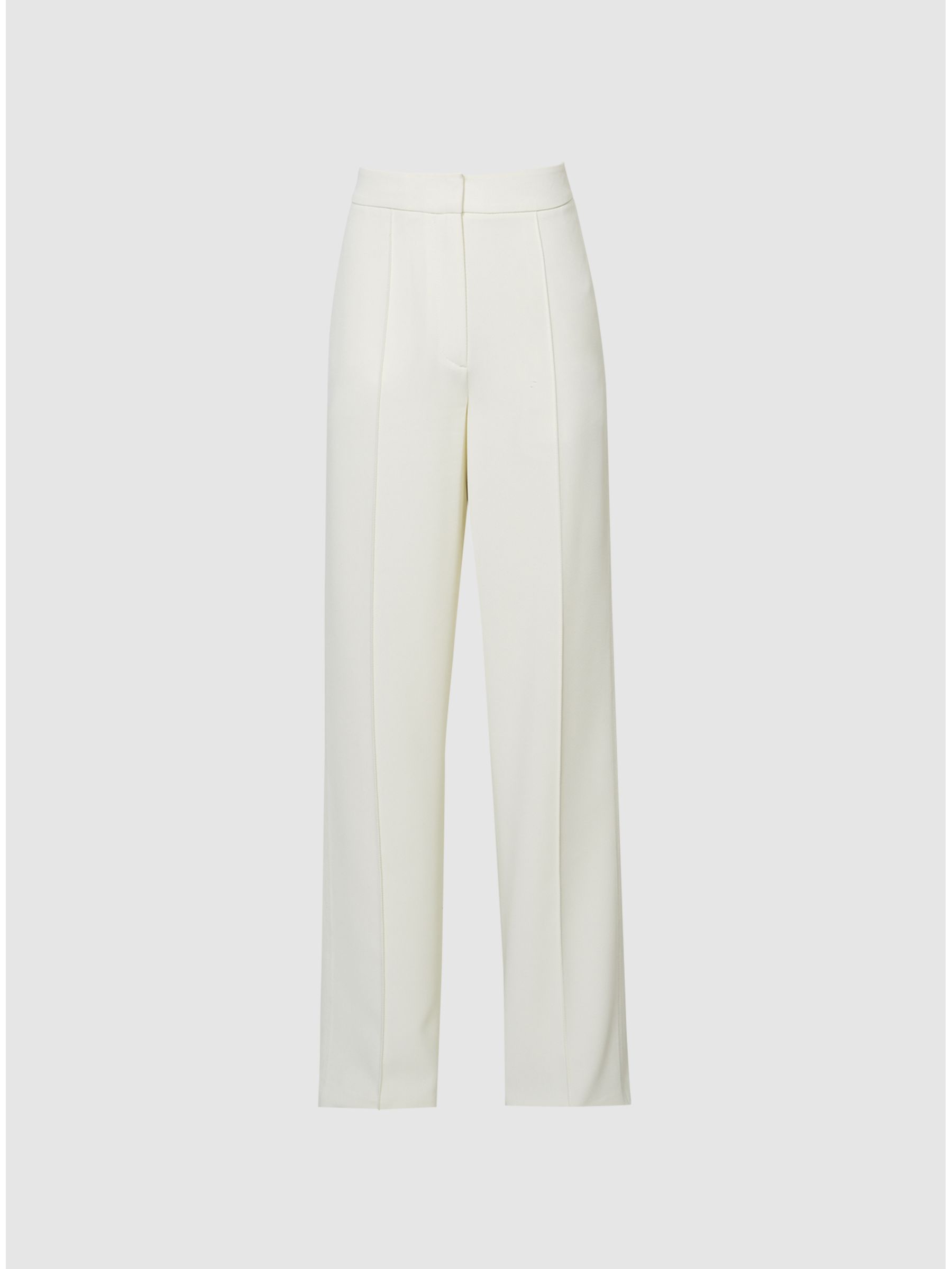 Elasticated Waist Wide Leg Trousers in Cream - Image 2 of 8