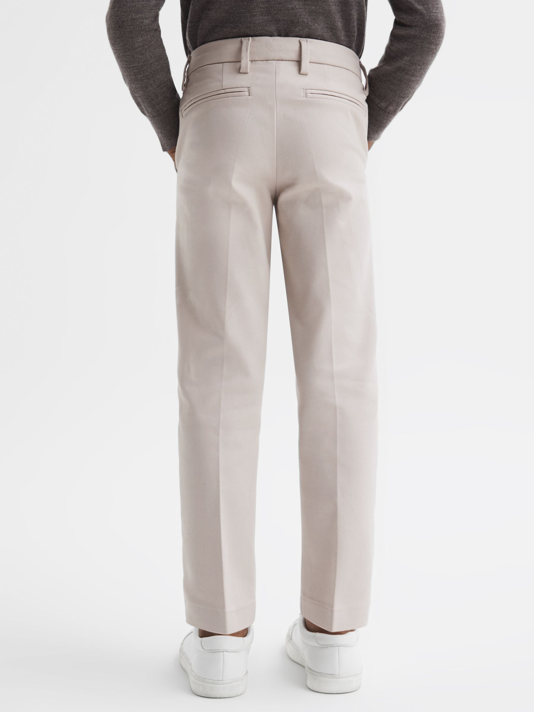 9-14 yrs Slim Fit Tapered Chinos in Stone - Image 5 of 8