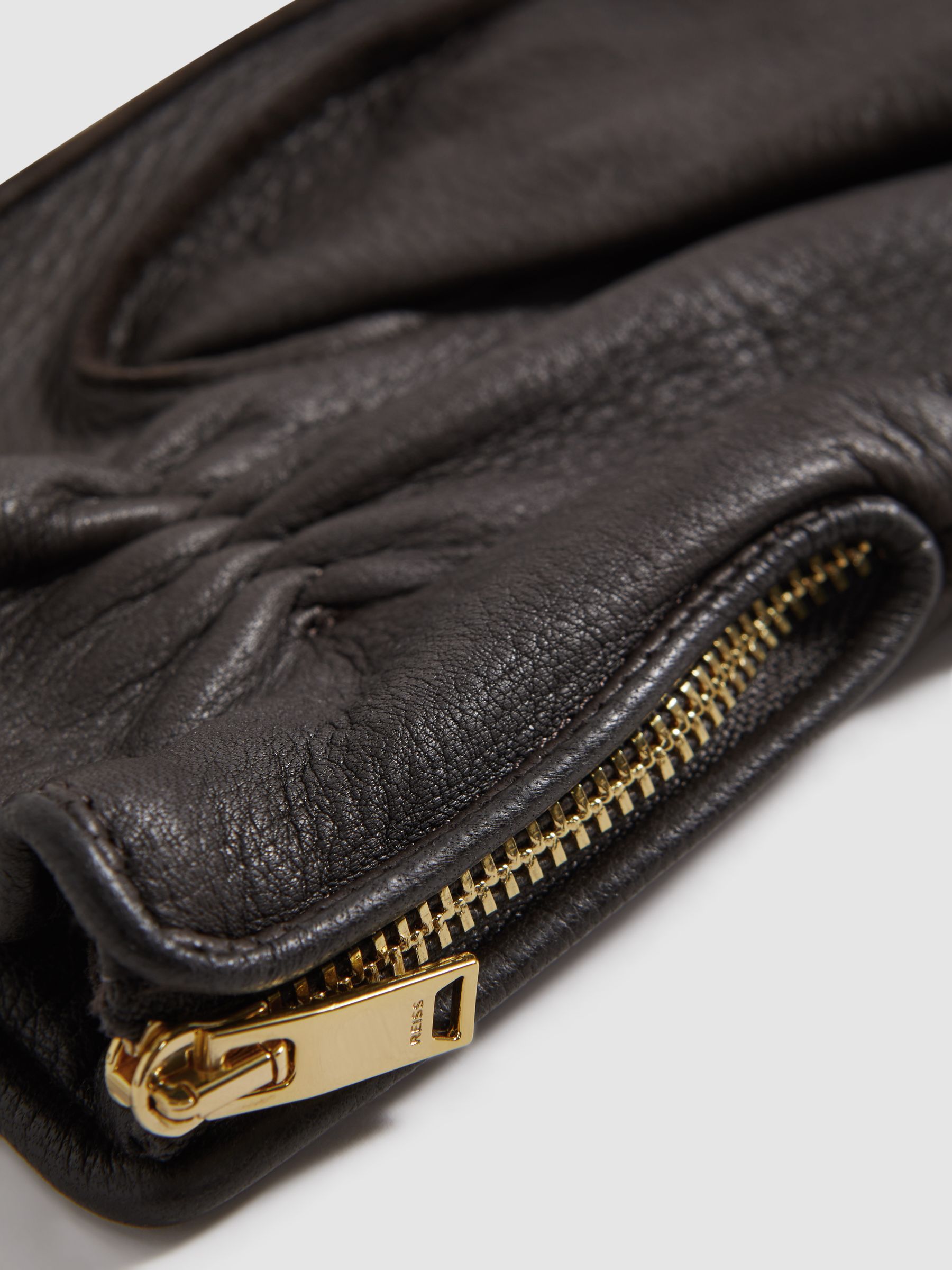 Leather Gloves in Dark Brown - Image 3 of 3