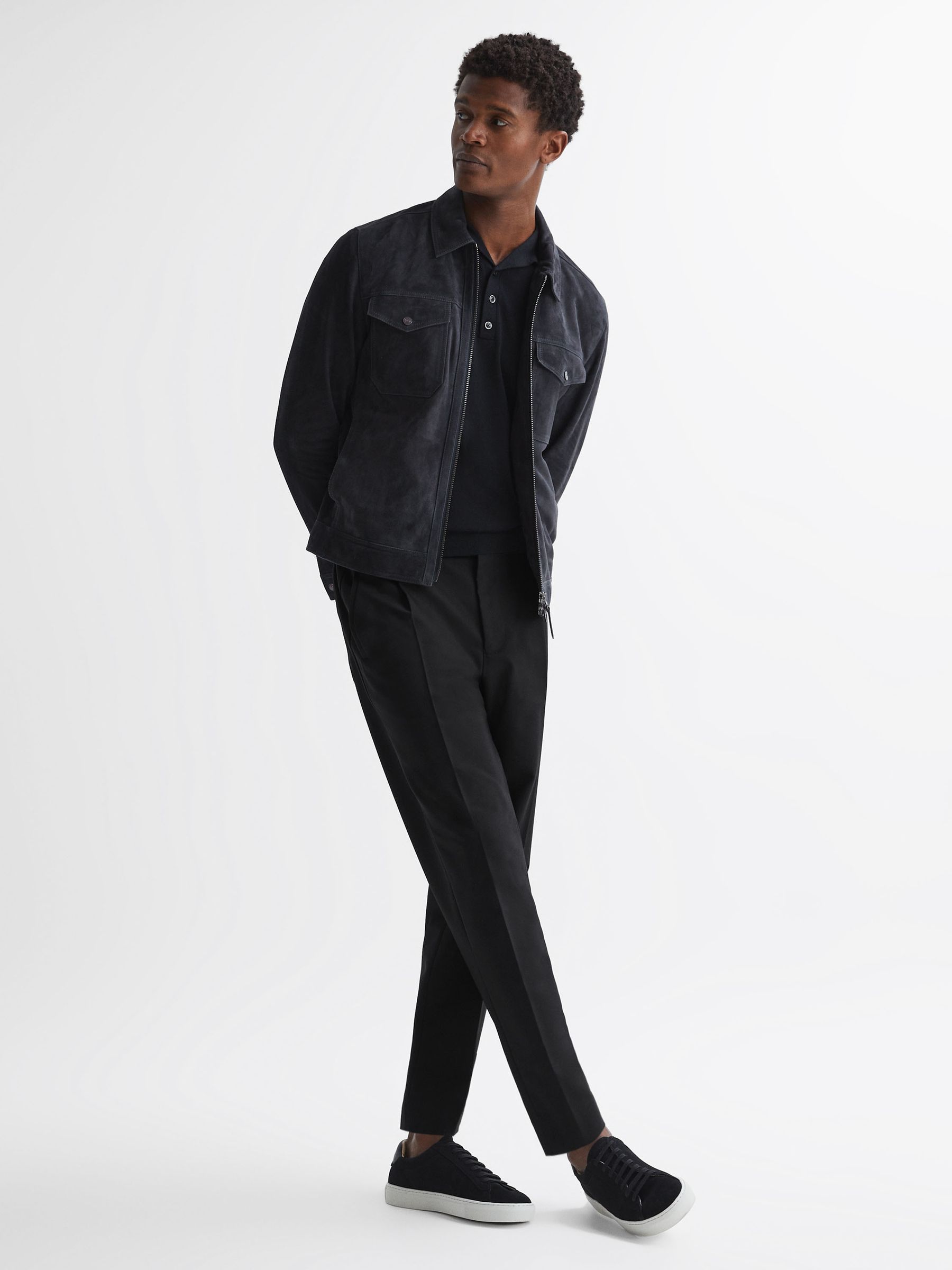 Technical Elasticated Trousers in Black - Image 2 of 5