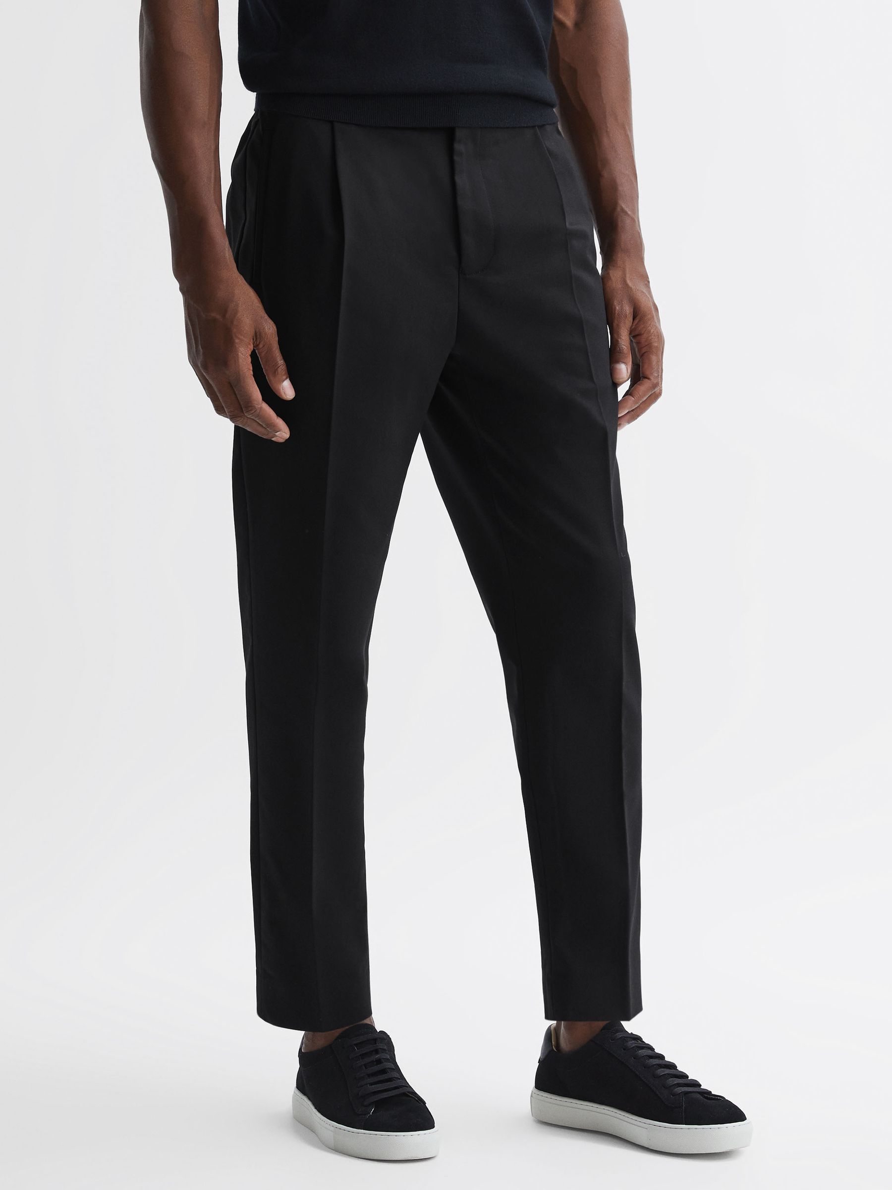 Technical Elasticated Trousers in Black - Image 3 of 5
