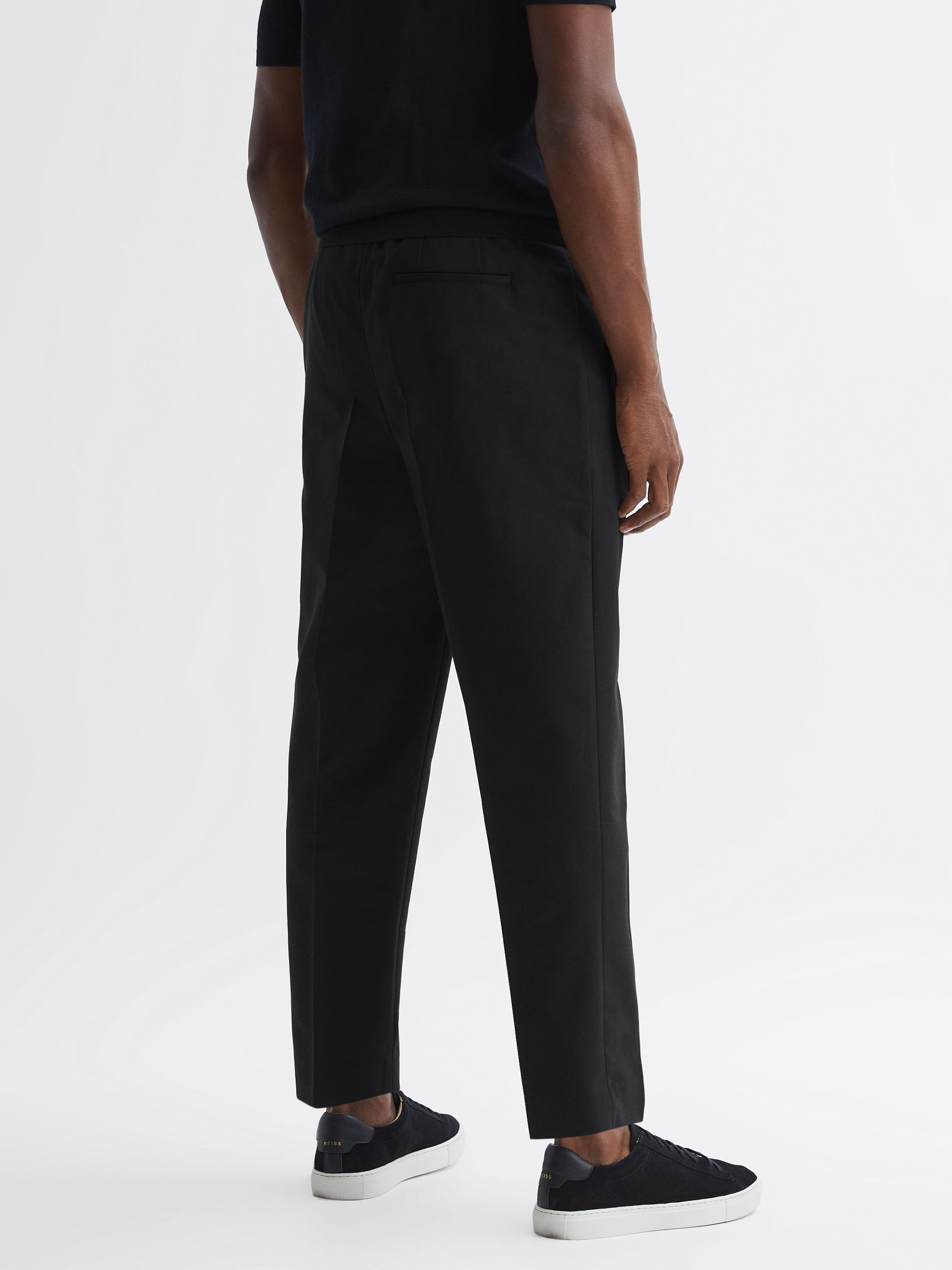 Technical Elasticated Trousers in Black - Image 4 of 5